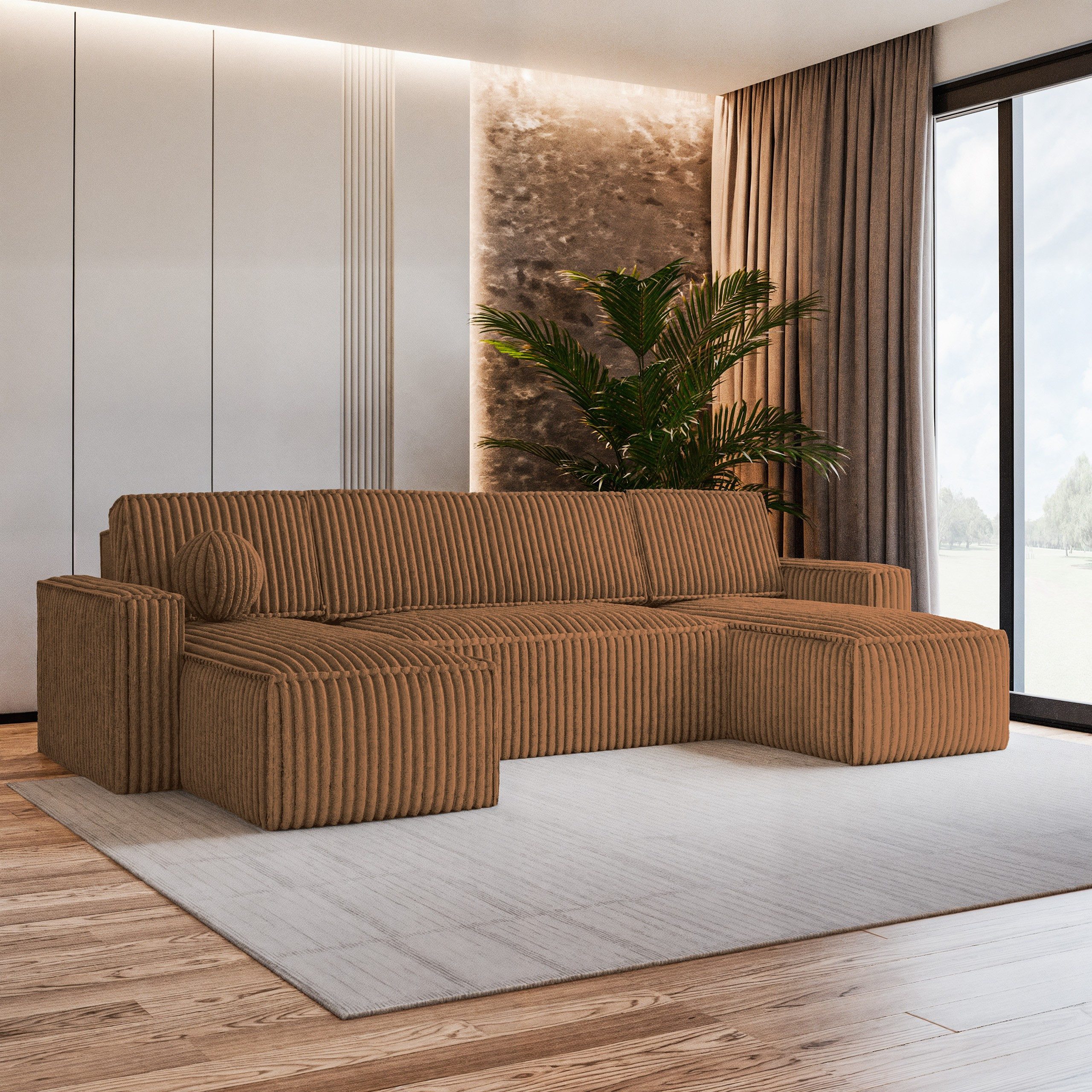 Masseno Ecksofa PESANO mit Schlaffunktion U-Form, günstig online kaufen