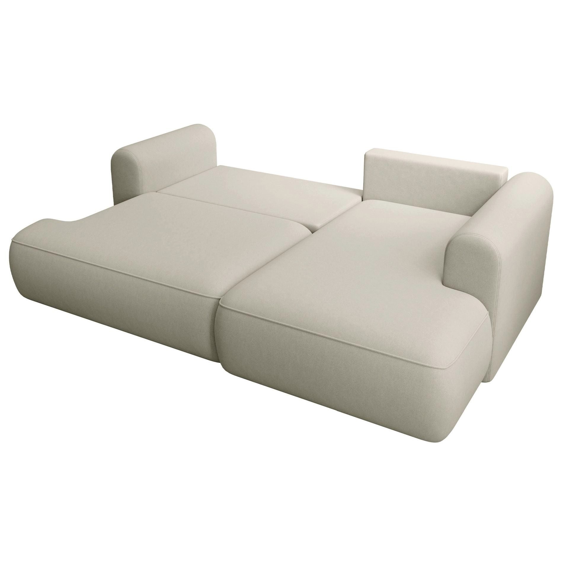 Selsey Ecksofa OVO MINI, Schlaffunktion 124x190 cm, Bettkasten, 2 Zierkissen