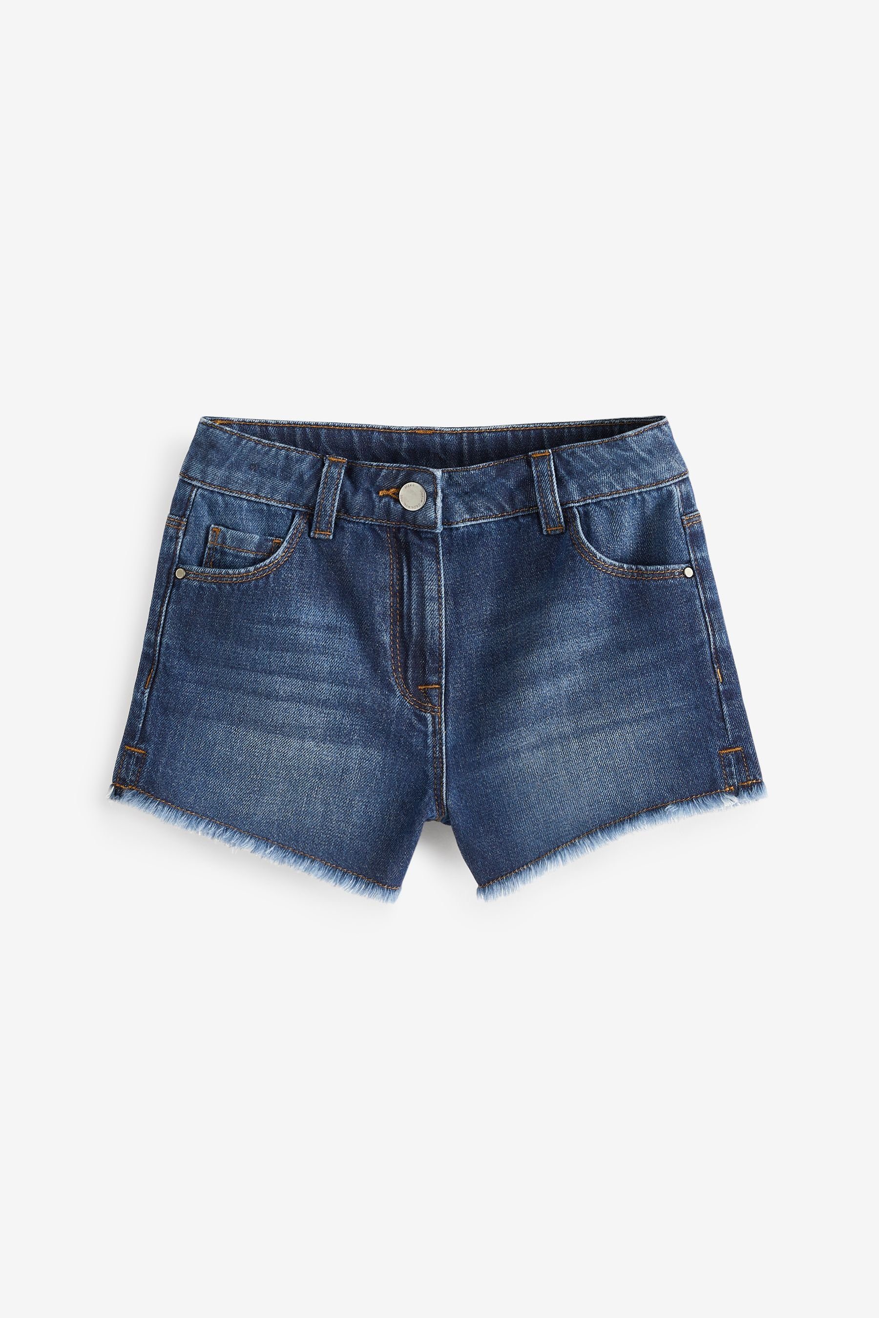 Next Shorts Shorts mit Fransensaum (1-tlg) Dark Blue