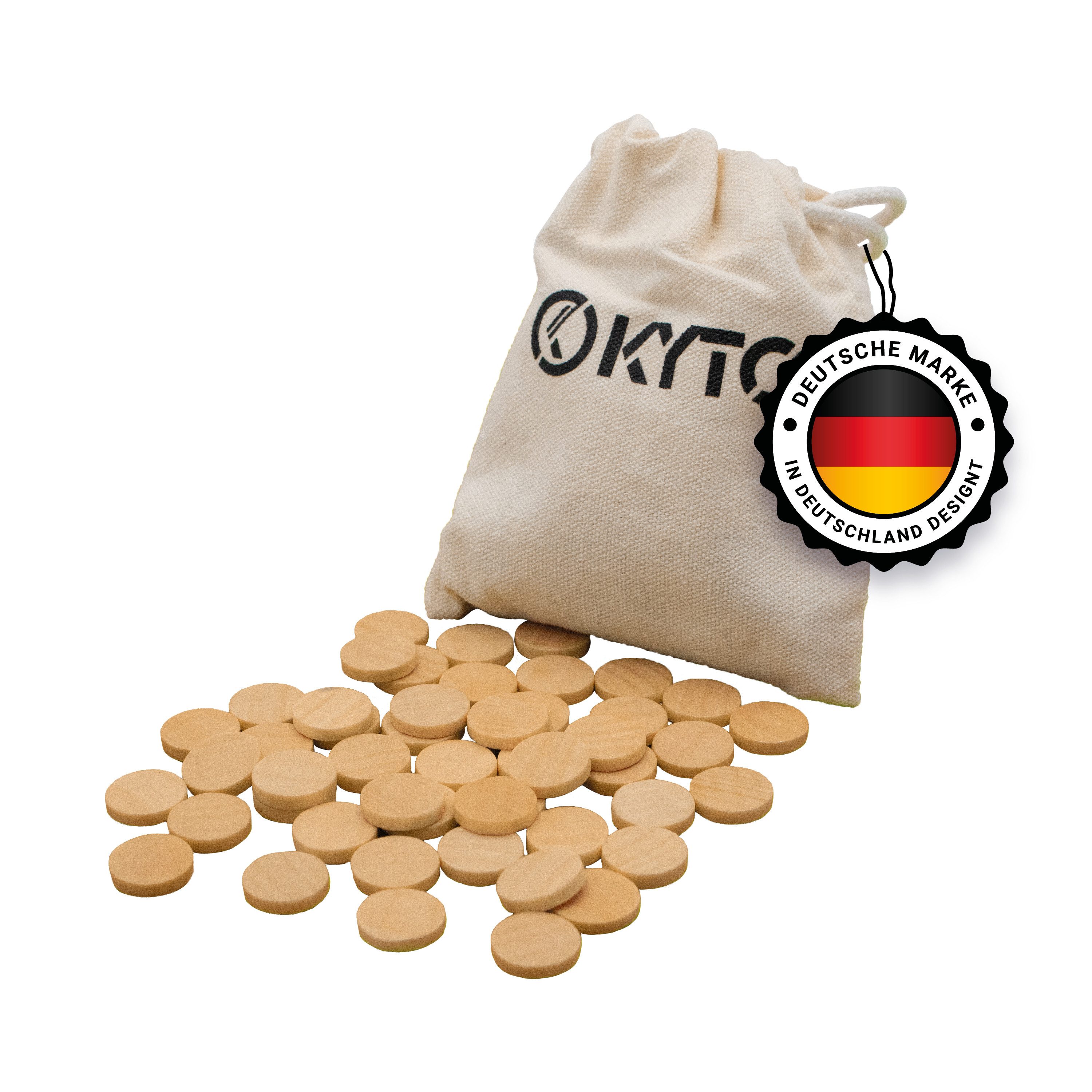 Kyto Lernspielzeug Kyto Bingo Holz Chips 150 hochwertige Holzchips (14x3 mm)