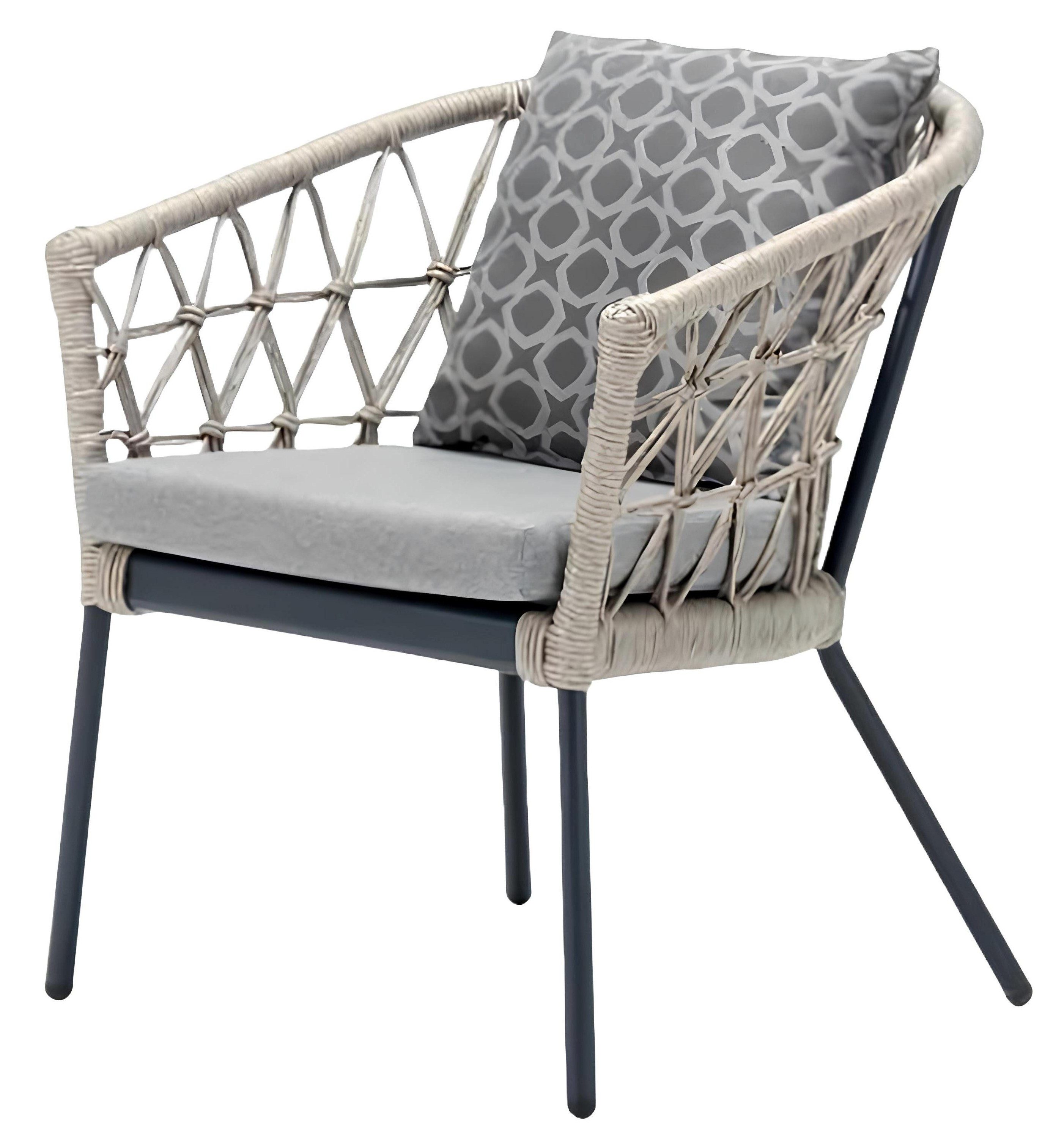 Xlmoebel Gartenstuhl Rattan Sessel in stilvollem Grau im modernen Luxusstil bestellen, Hergestellt in Europa