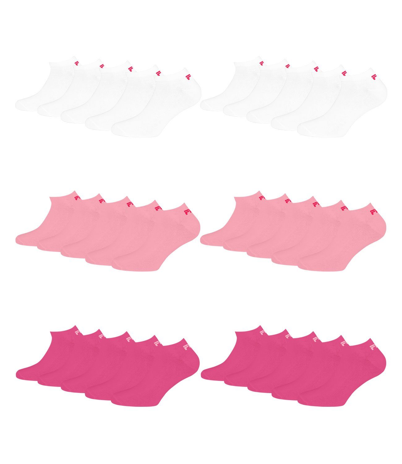 weichen Sneakersocken Bündchen pink panter Kurzsocken mit (15-Paar) 806 Fila