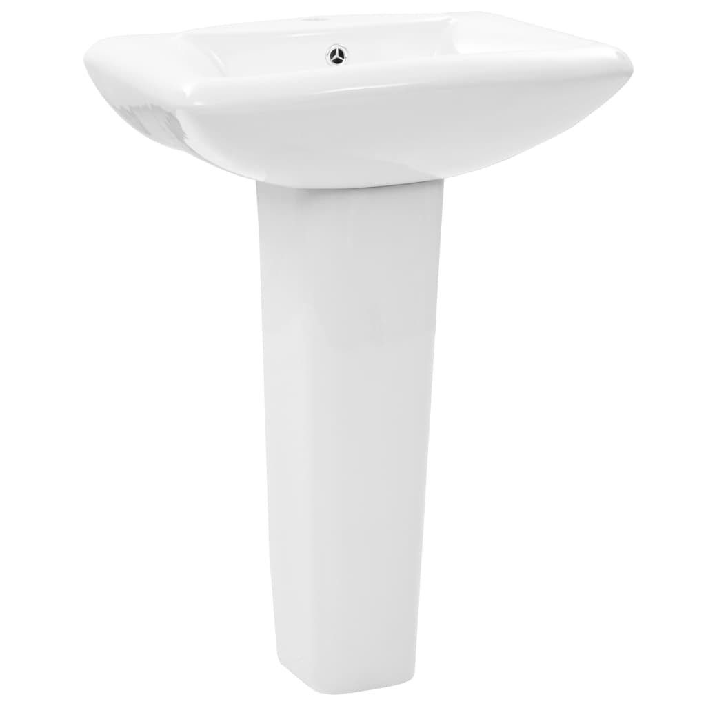 vidaXL Waschbecken, Freistehendes Waschbecken mit Säule günstig online kaufen