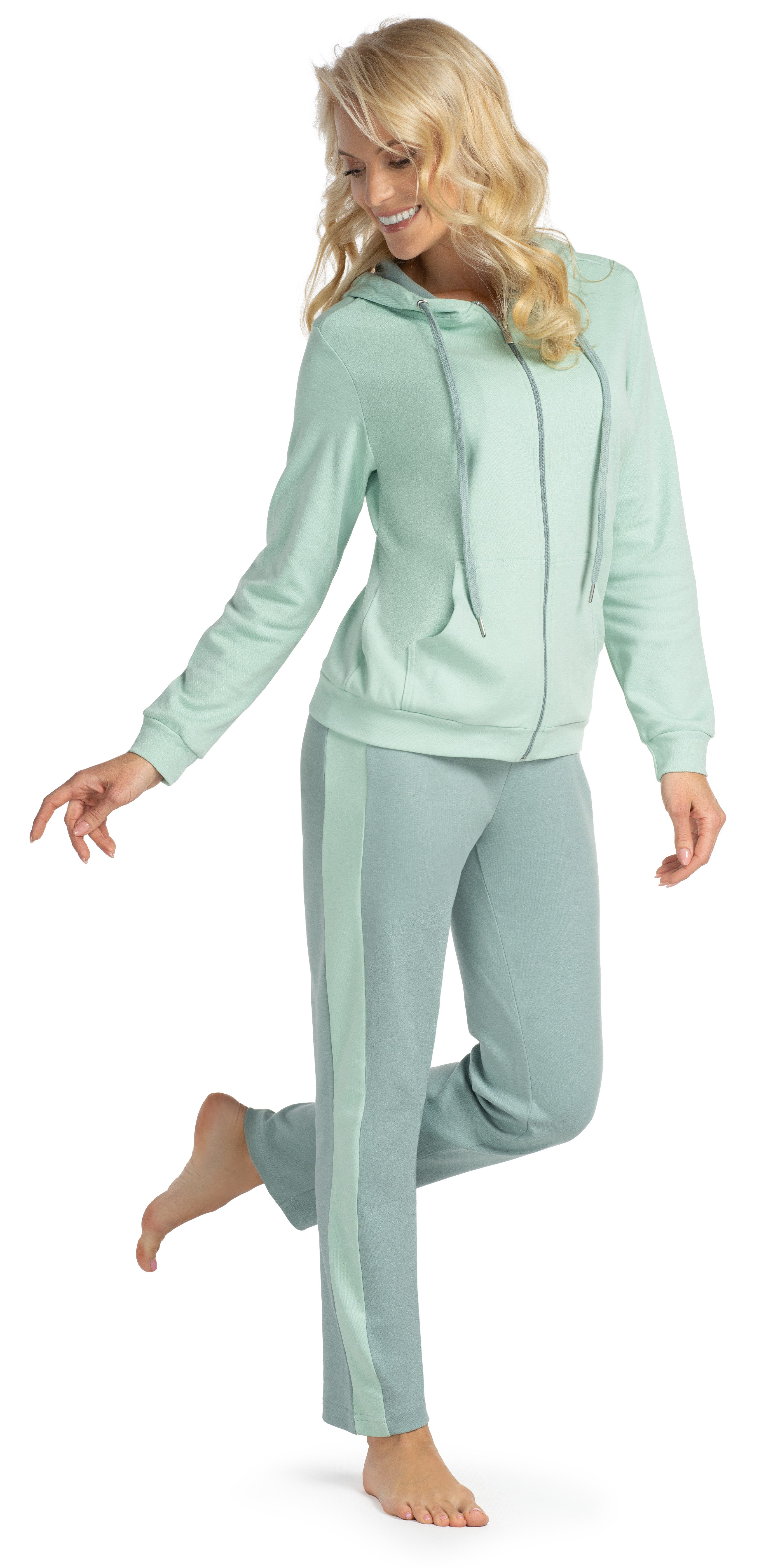 Gemütlicher Damen Pyjama Set Aus Baumwolle - Streifendesign Für Perfekten Schlafkomfort