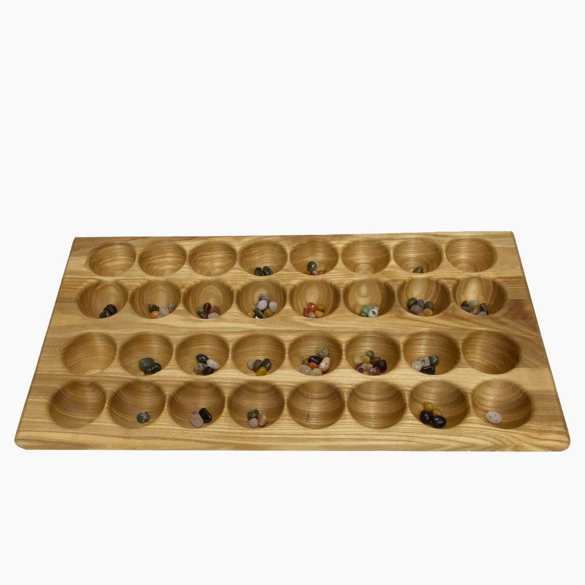 Madera Spielzeuge Spielesammlung HUS BAO Profi und Turnierspiel Eschenholz Halbedelsteinchen, strategiespiel,denkspiel, gesellschaftsspiel, Maße: 260 × 480 × 28 mm