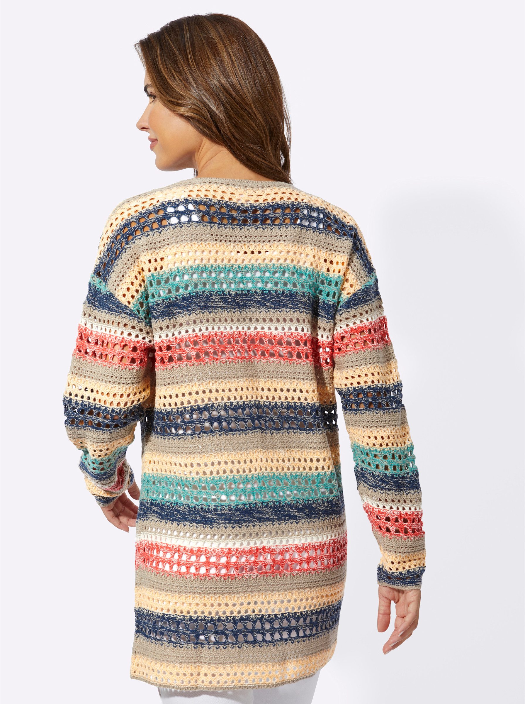 Sieh an! Strickjacke Ajour-Strickjacke Langarm Ajour günstig online kaufen