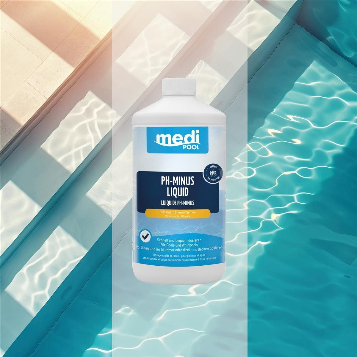 mediPOOL Poolpflege mediPOOL pH-Minus flüssig 1 L, (Spar-Set)