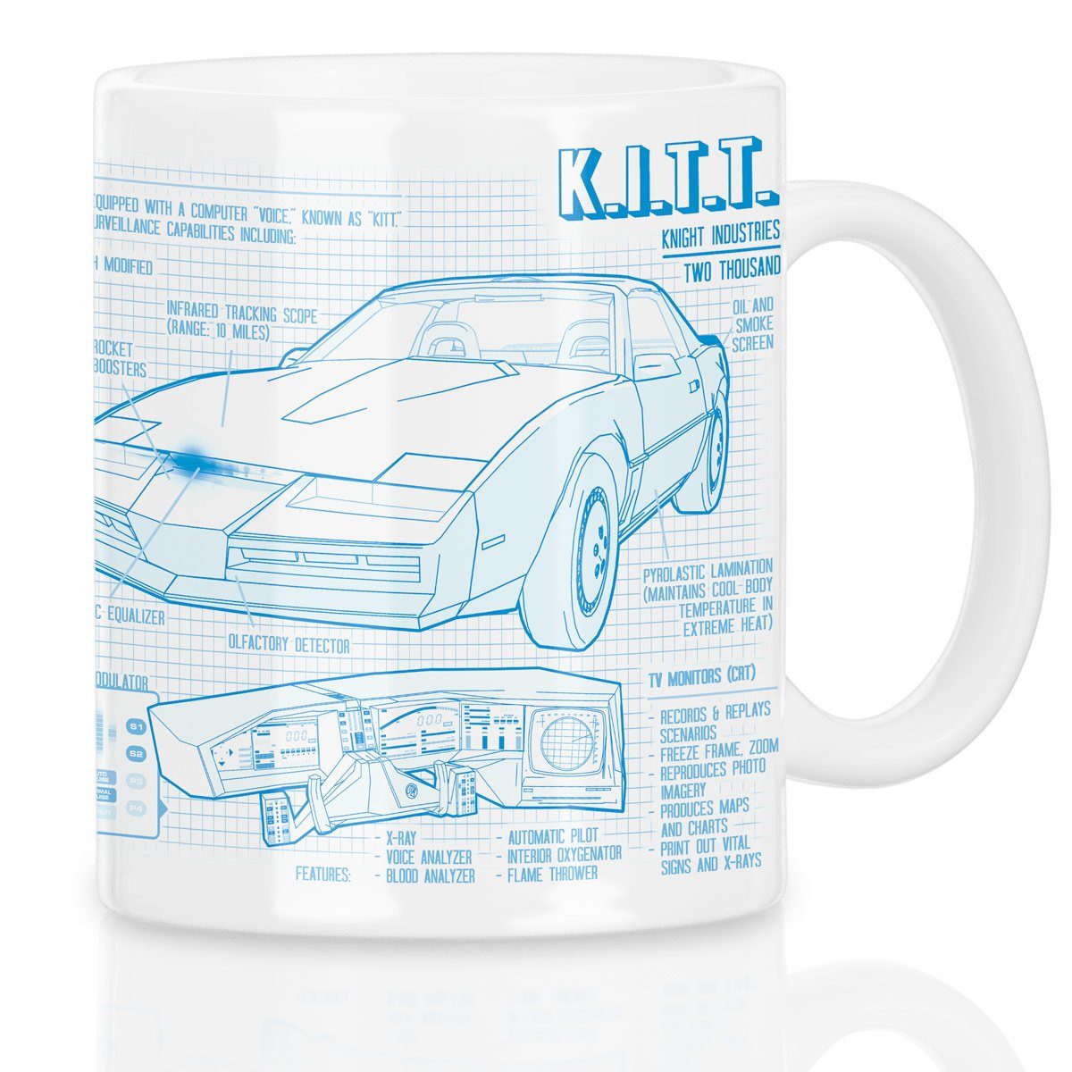 style3 Tasse, Keramik, K.I.T.T. Kaffee Tasse michael knight 2000 knight rider kitt trans-am