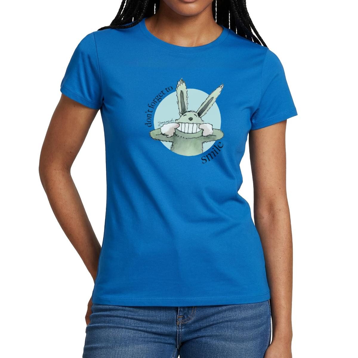 T-Shirt Janosch Hase Don't Forget To Smile Frauen T-Shirt