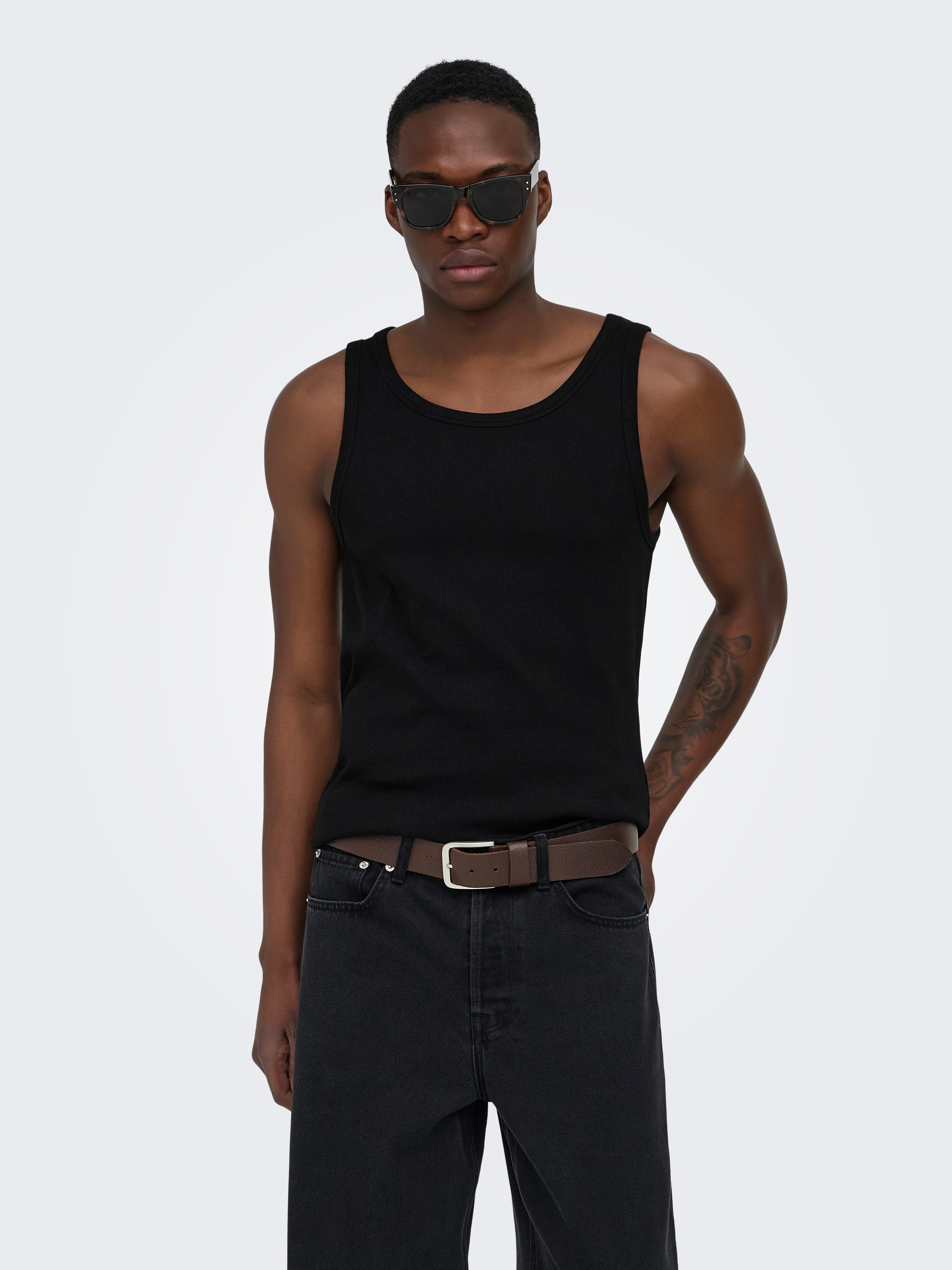 ONLY & SONS Rundhalsshirt ONSTANNER REG SL TANK TOP NOOS – Bild 2 von 5
