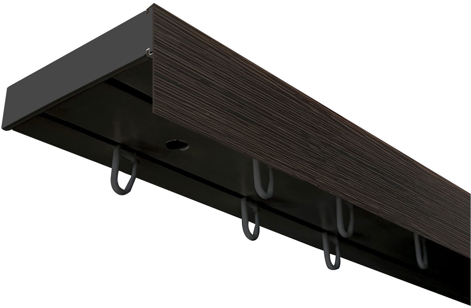 SN DECO GROUP Gardinenschiene Vorhangschiene SH (1) mit Blende 5 cm, 2-läufig, Fixmaß, mit Bohren, verschraubt, Kunststoff