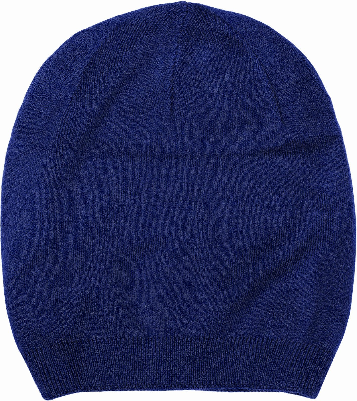 Strickmütze Feinstrick Beanie Mütze Uni Doppellagig