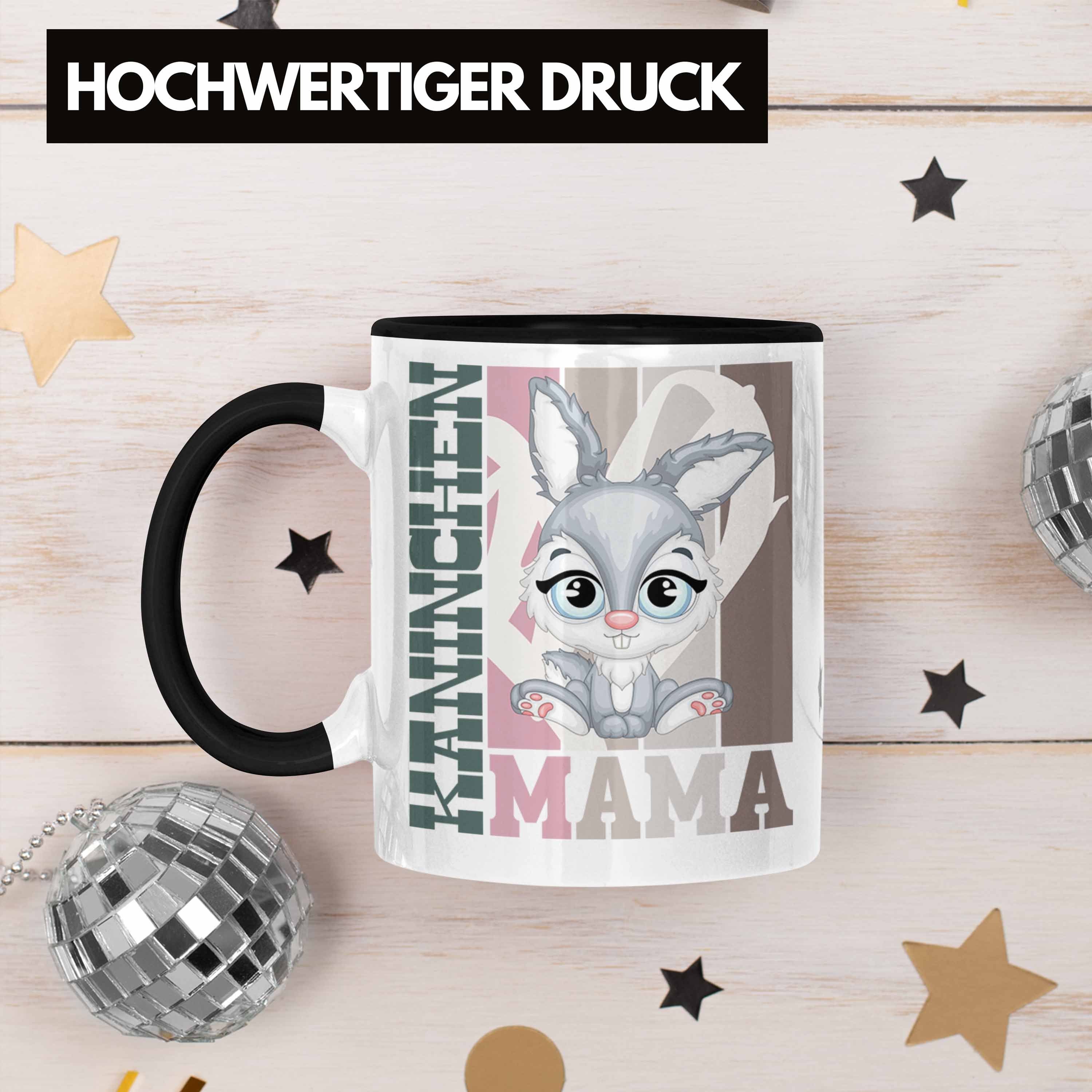 Schwarz Trendation Mama für Tasse Hasen Trendation Spruch Kaninchen - Besitzerin Tasse Geschenk