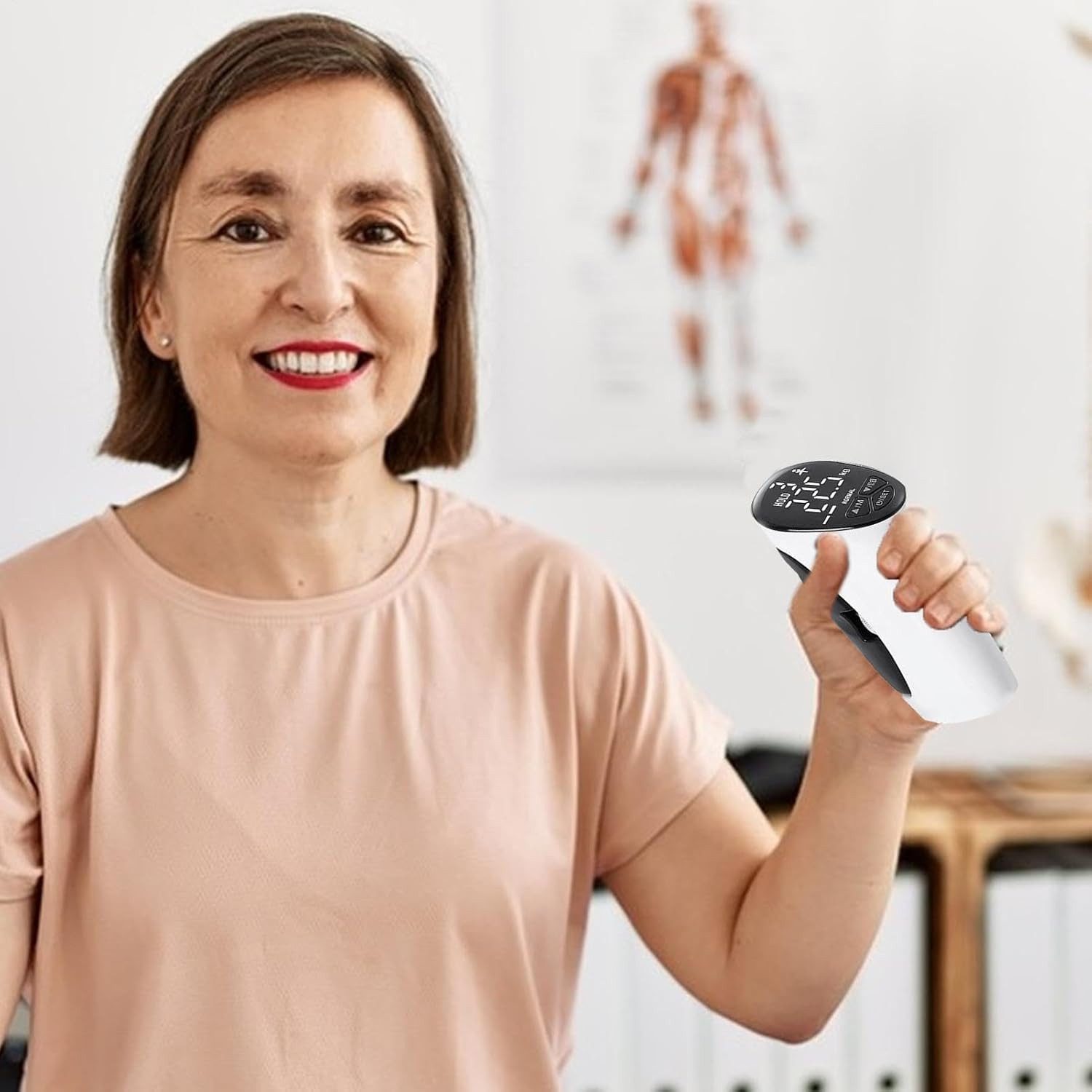 FELIXLEO Handmuskeltrainer Digitales Handkraftmessgerät Grip Dynamometer LED Display Fitness