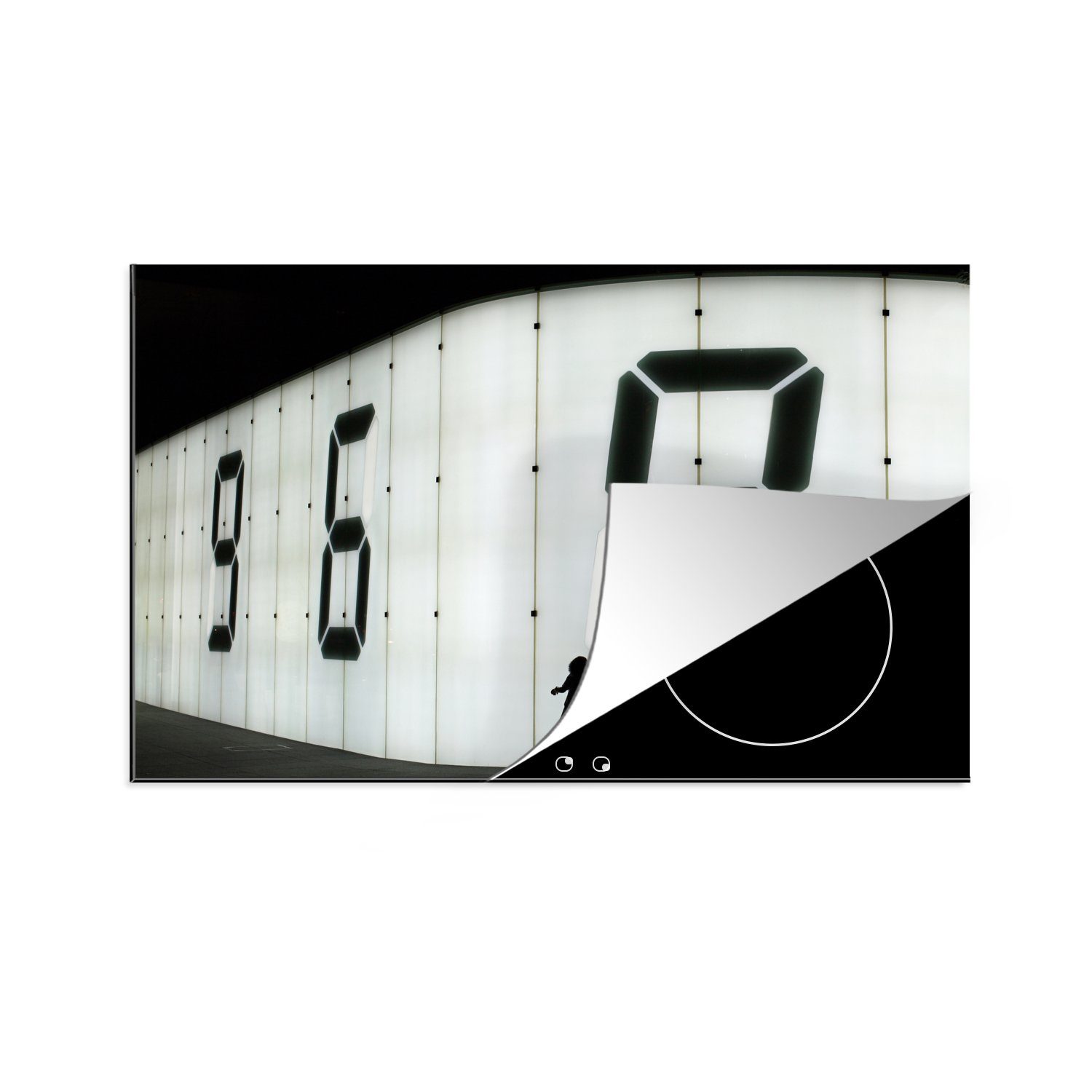 MuchoWow Herdblende-/Abdeckplatte Klasse 9 digital, Vinyl, (1 tlg), 81x52 cm, Induktionskochfeld Schutz für die küche, Ceranfeldabdeckung