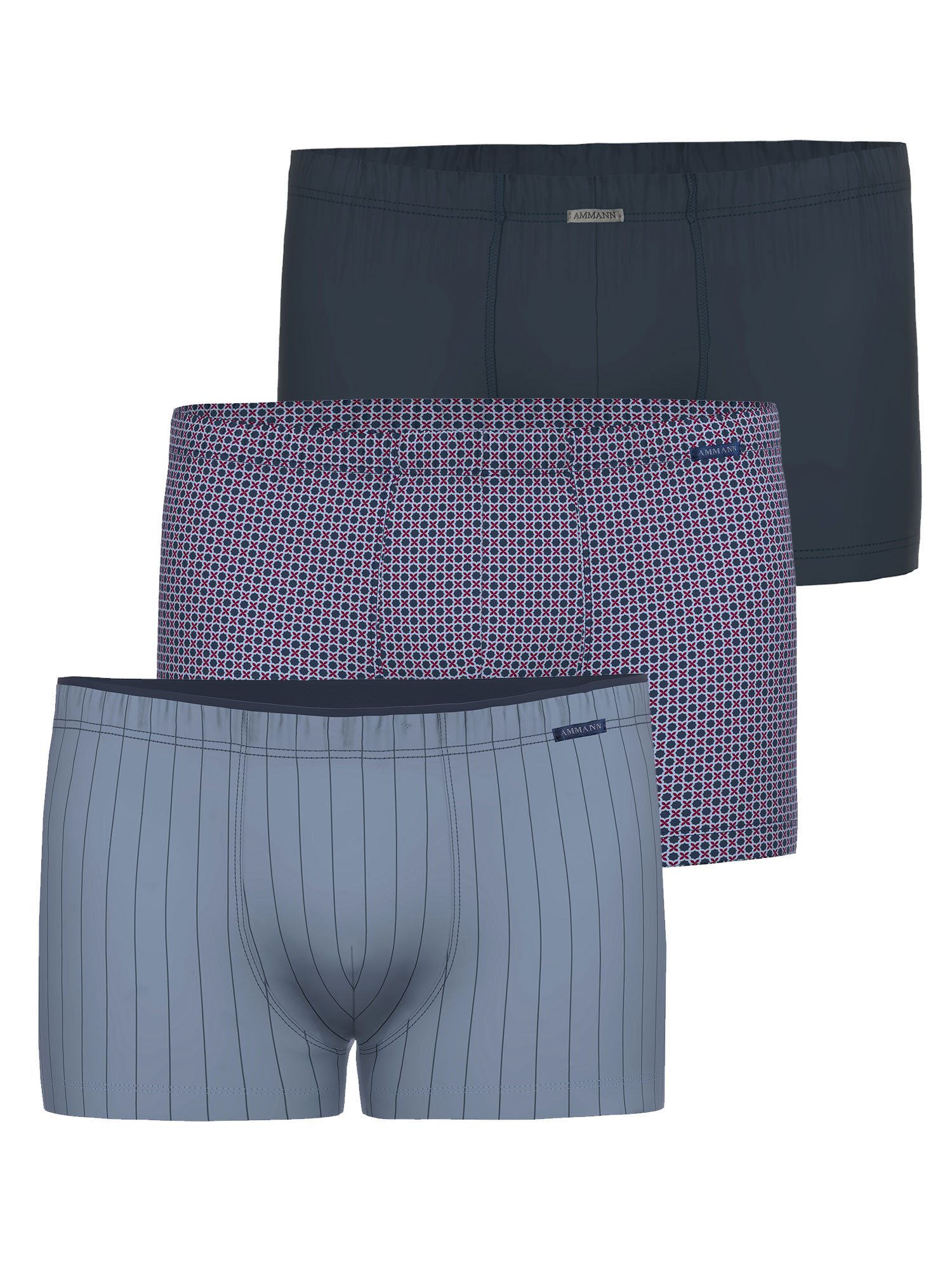 Ammann Retro Pants 3er Pack Herren Retro Short Mix Shorts (Packung, 3-St) 3er Sparpack, hochwertiges Material, verschiedene Farben