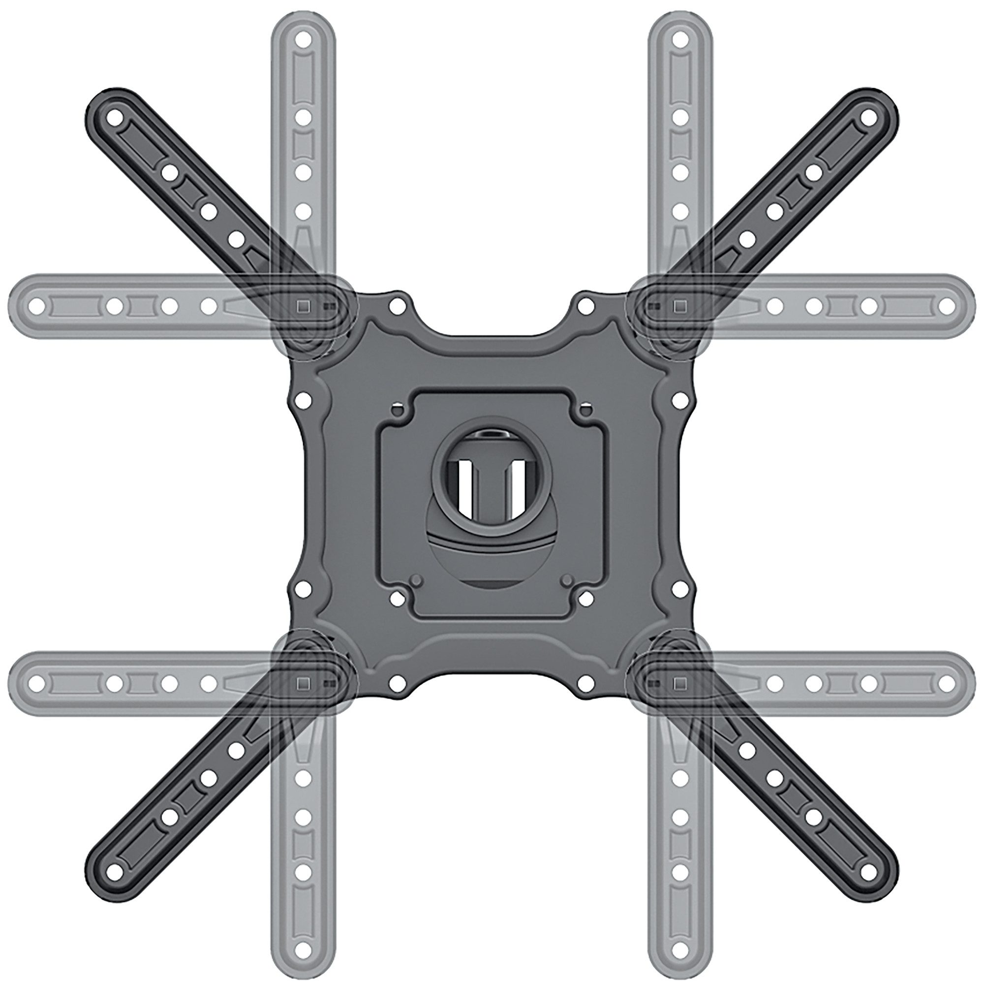Schwaiger TV-Wandhalterung LWH25535 513, (bis 75 Zoll, neigbar, schwenkbar, drehbar, bis 35kg, bis 400x400mm, integrierte Kabelführung, schwarz)