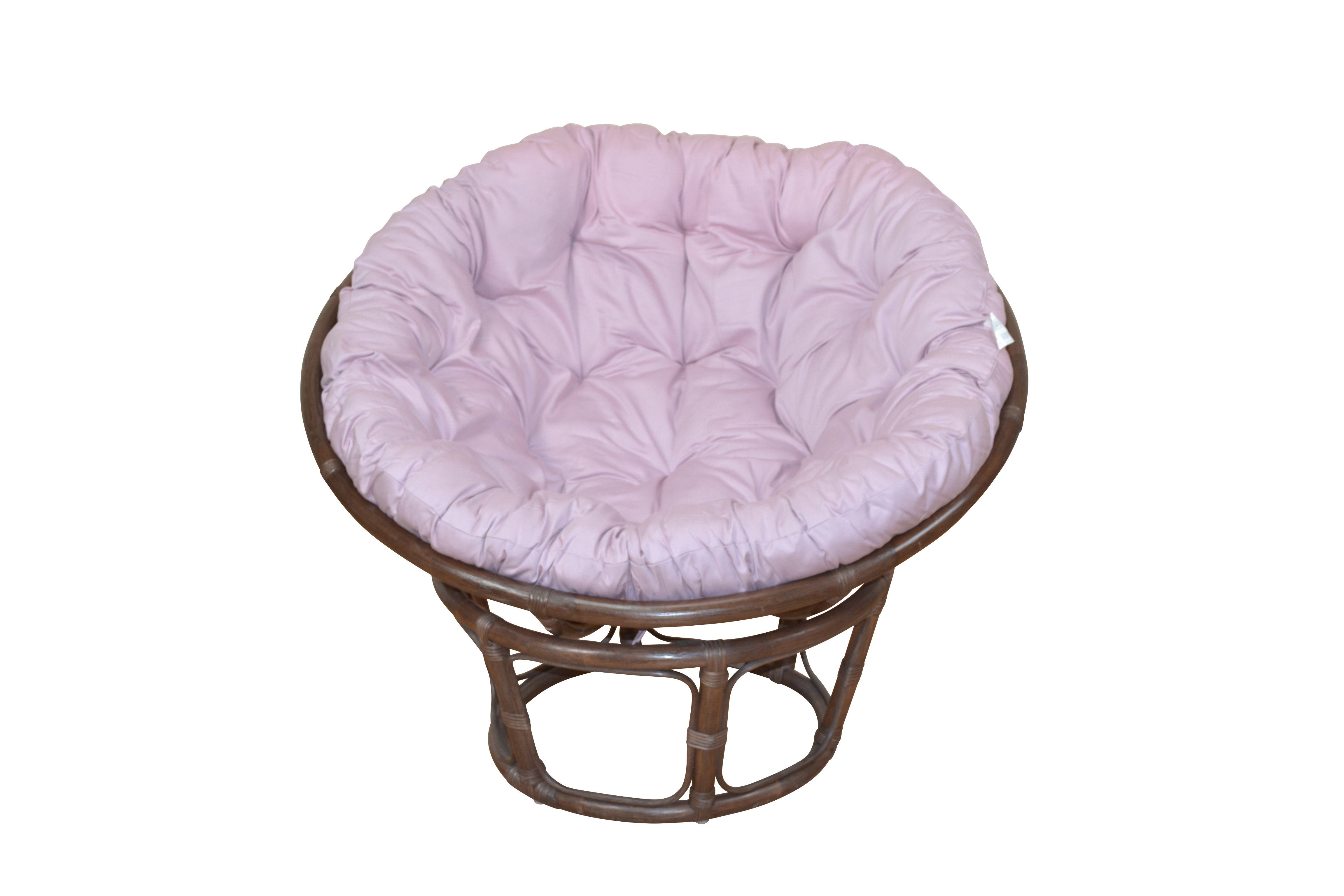 moebel-direkt-online Relaxsessel Anja (Rattansessel inklusive Kissenauflage), Gestell und Sitzschale handgeflochten lila