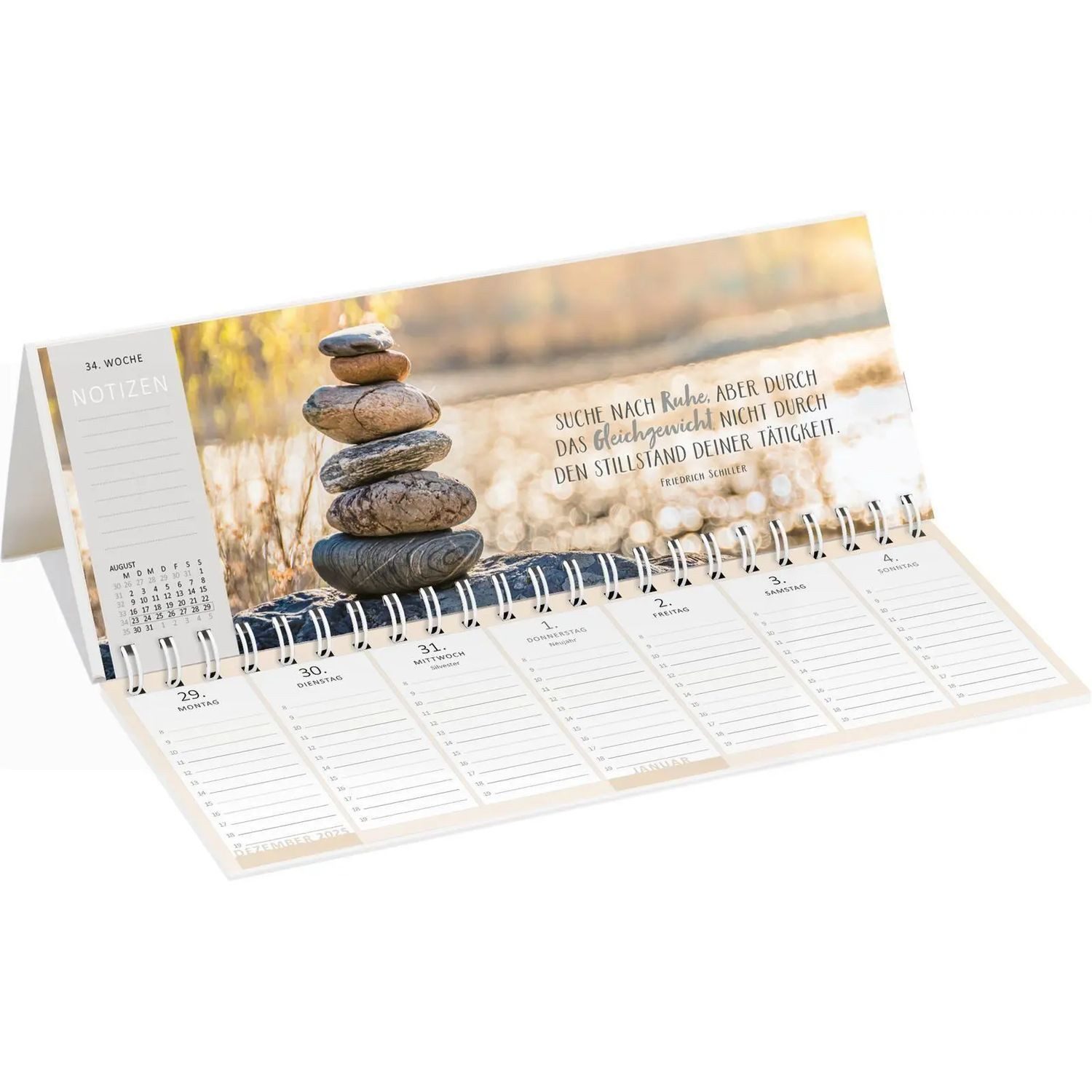 Ars Edition Tischkalender Tischkalender Einatmen. Ausatmen. Lächeln. 2027