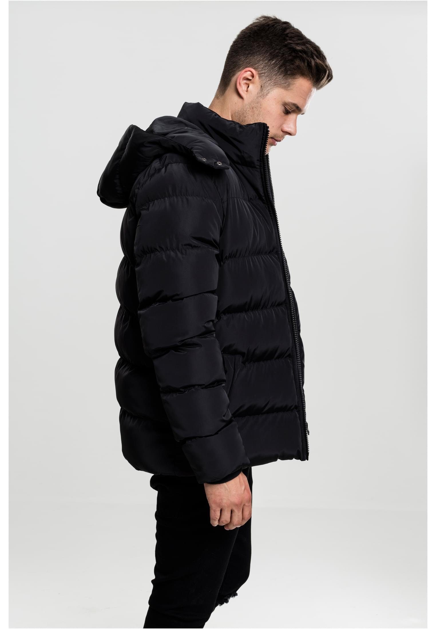 URBAN black CLASSICS Jacket Hooded (1-St) Outdoorjacke Herren Puffer