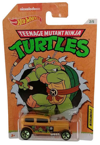 Mattel® Spielzeug-Auto Mattel Hot Wheels GJV11 Teenage Mutant Ninja Turtl, (GJV11 Teenage Mutant Ninja Turtles Modellauto Michelangelo)