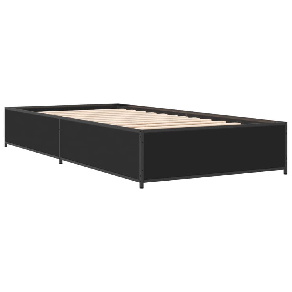 vidaXL Bett Bettgestell Schwarz 90x190 cm günstig online kaufen