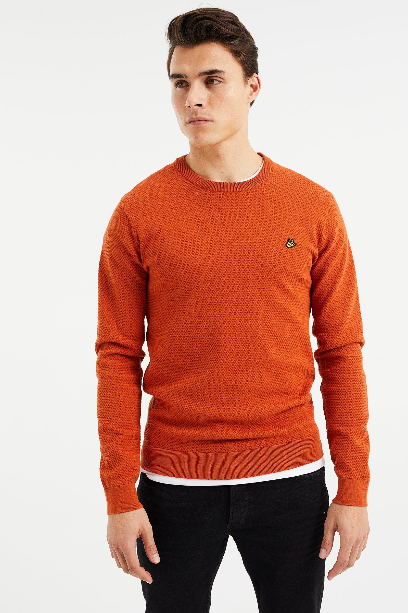 WE (1-tlg) Sweater Fashion Orange