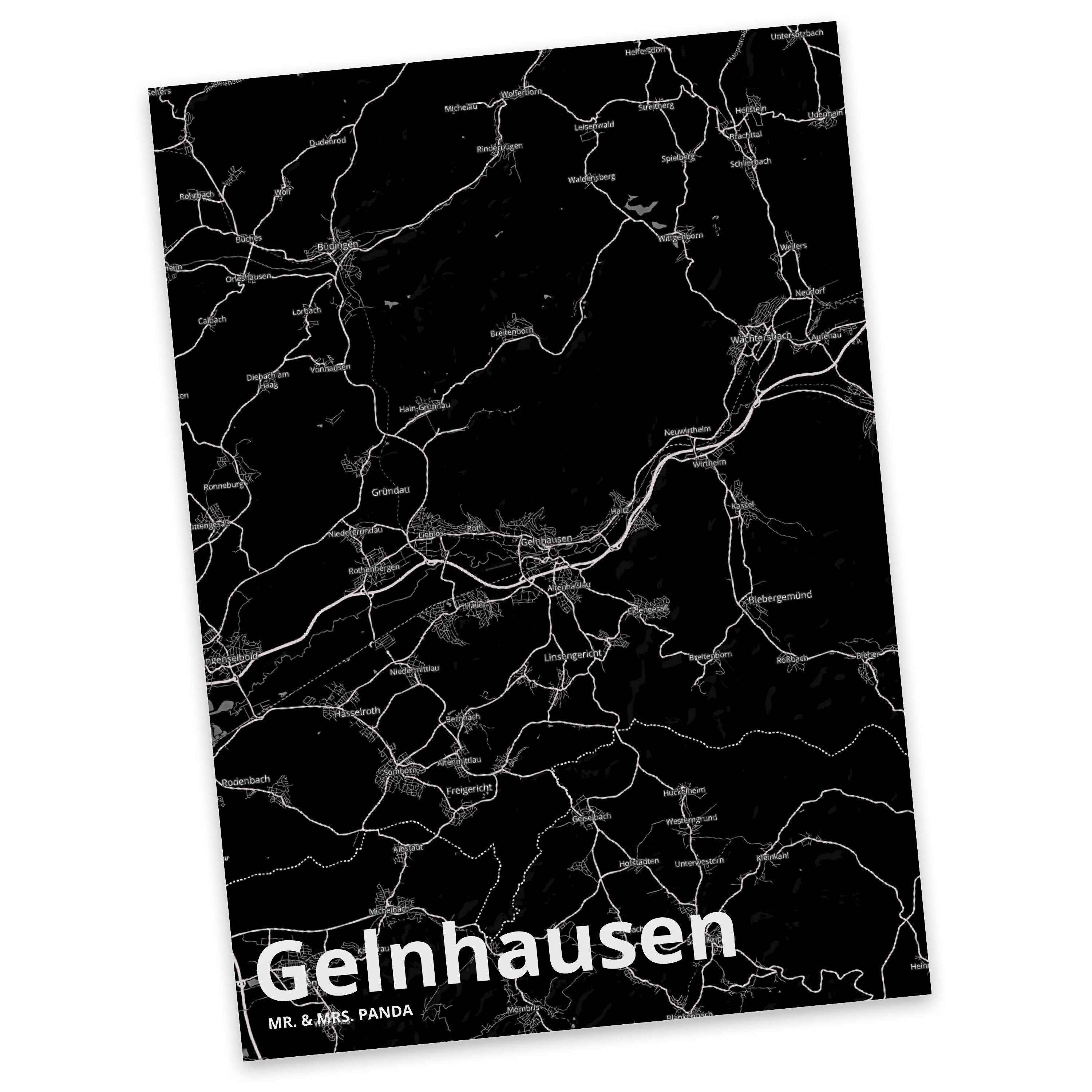 Mr. & Mrs. Panda Postkarte Gelnhausen - Geschenk, Einladungskarte, Einladung, Geburtstagskarte | Grußkarten