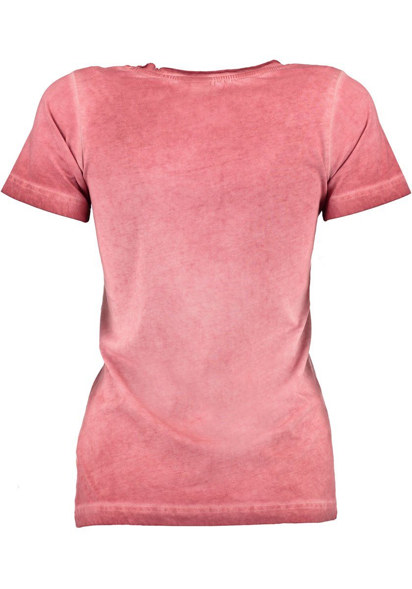OS Trachten Trachtenshirt Skylup Damen Trachtenshirt mit Rundhalsausschnitt