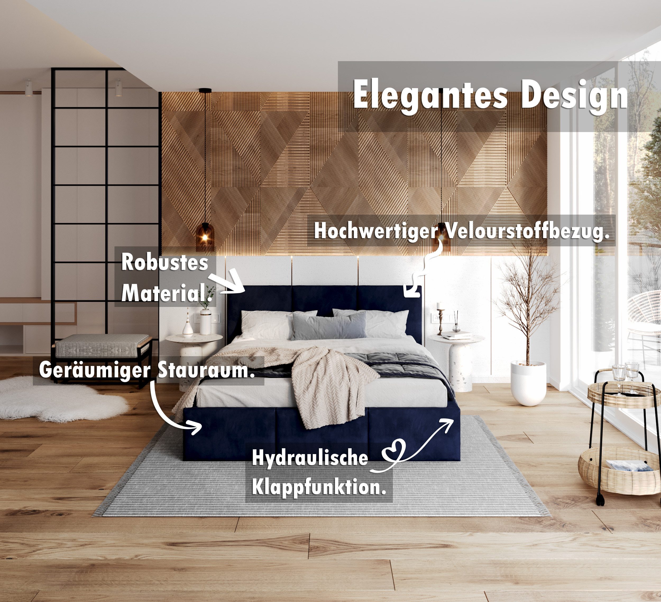 FDM Polsterbett Bettrahmen Bettgestell - MADE günstig online kaufen