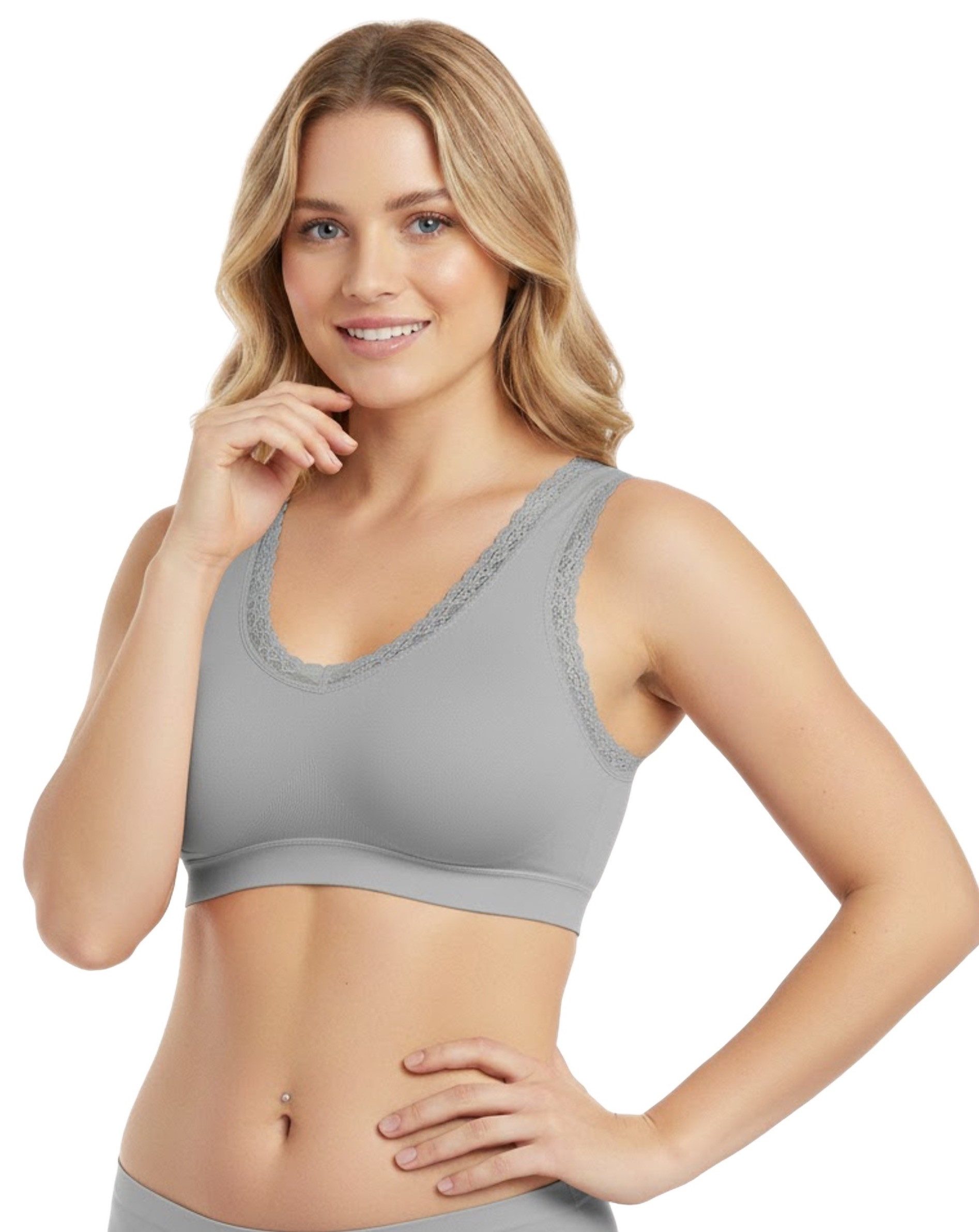 Cocain underwear Set: Bustier Sport BH ohne Bügel Sportbekleidung herausnehmbare Cups (3-tlg) nahtlos