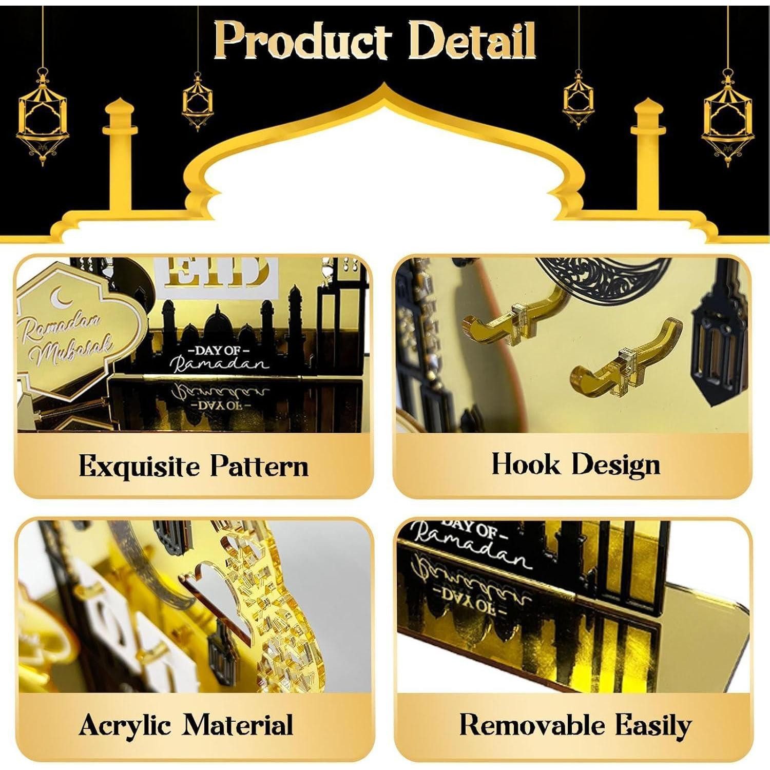 LuxusKollektion Adventskalender Adventskalender Ramadan Mubarak Acryl Eid Countdown Stil B