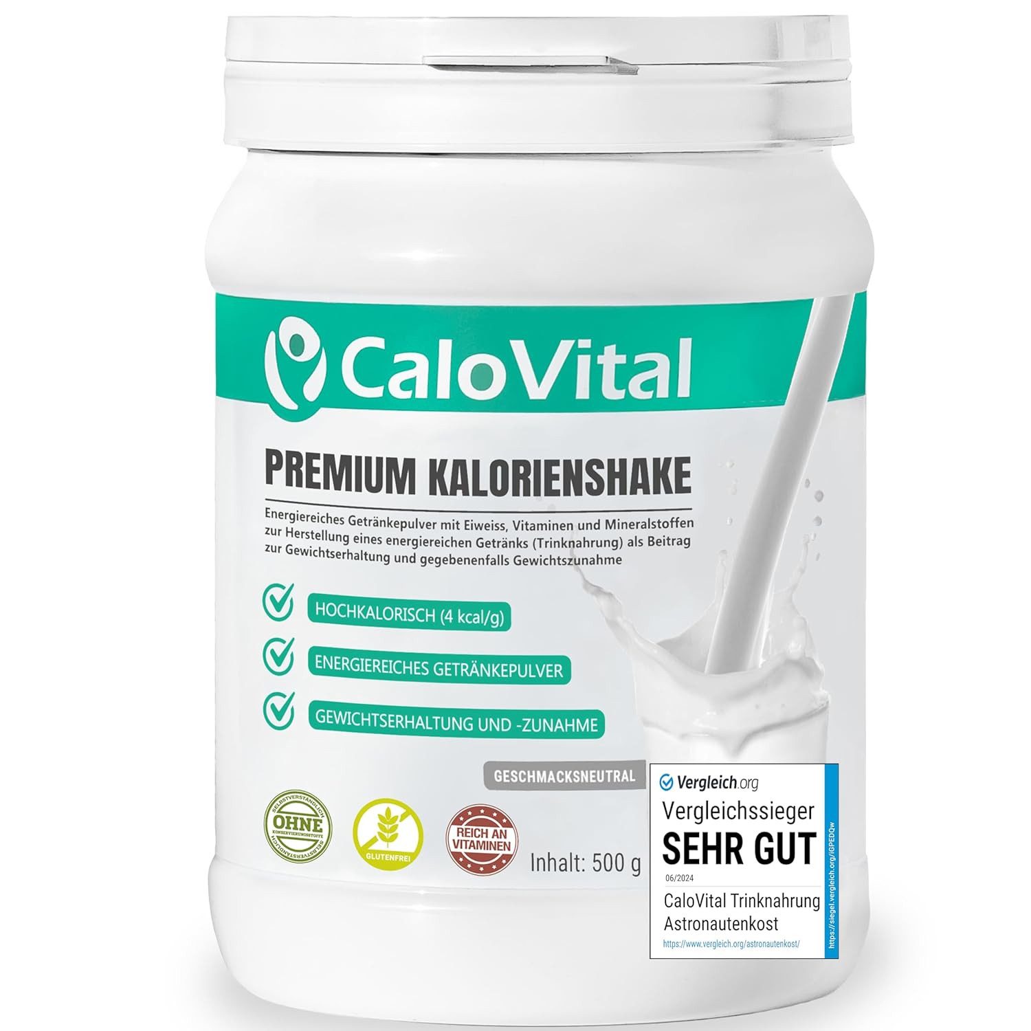 Zunehmen hochkalorische Trinknahrung Gewichtszunahme CaloVital 500g Pulver