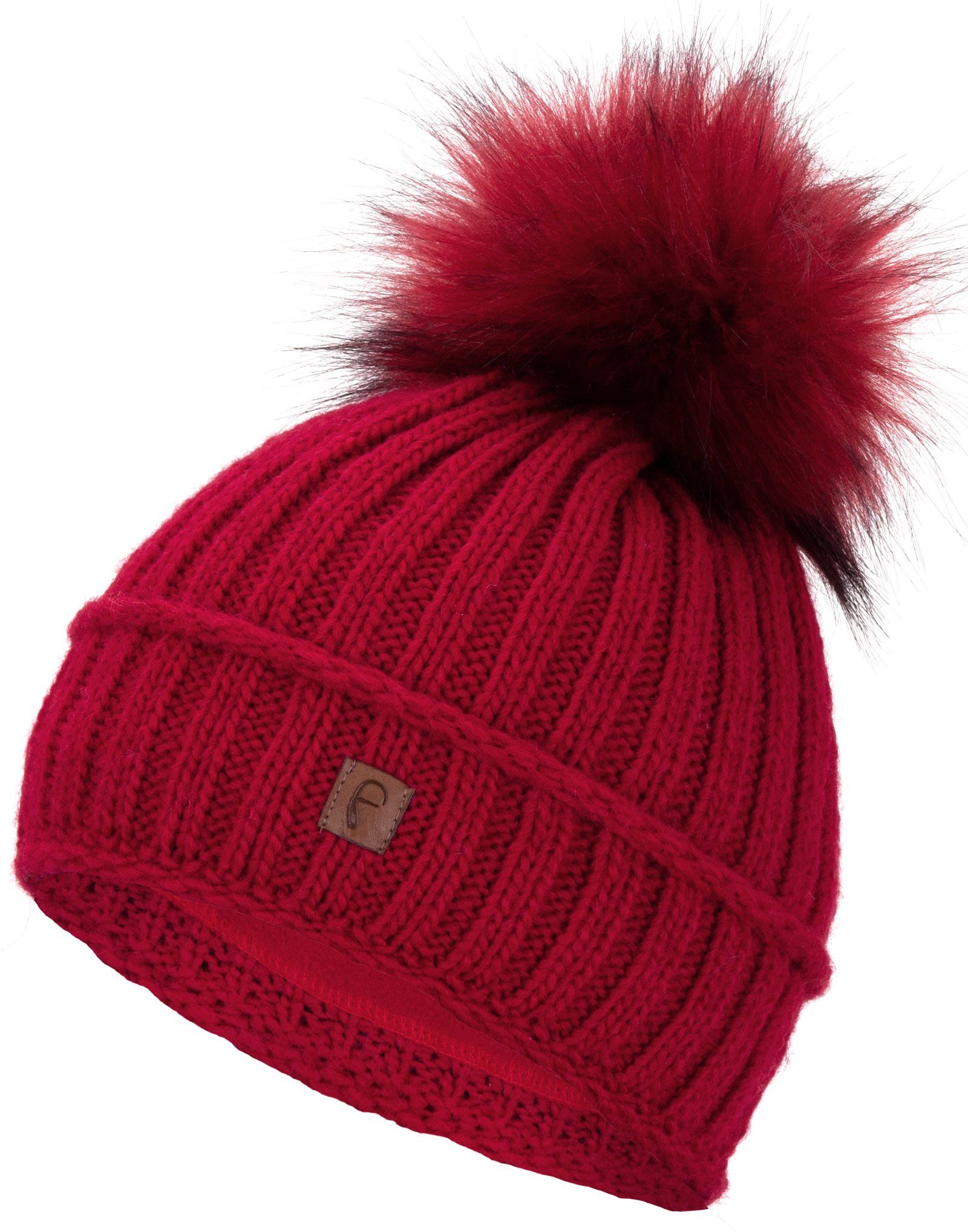 Faera Bommelmütze Wintermütze Damen Herren Mütze Beanie Haube gefüttert Bommelmütze