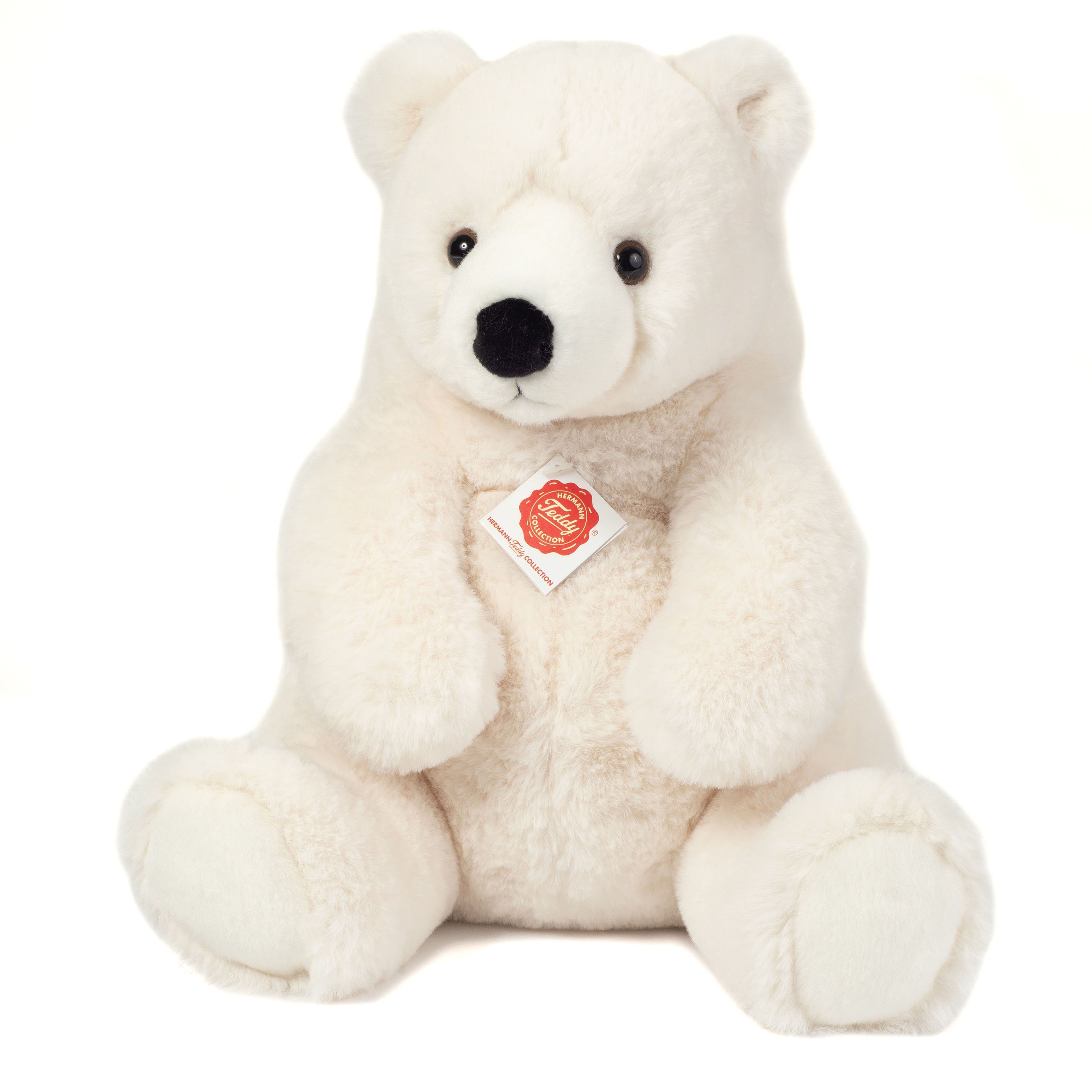 Teddy Hermann® Kuscheltier Eisbär sitzend weiß, 35 cm