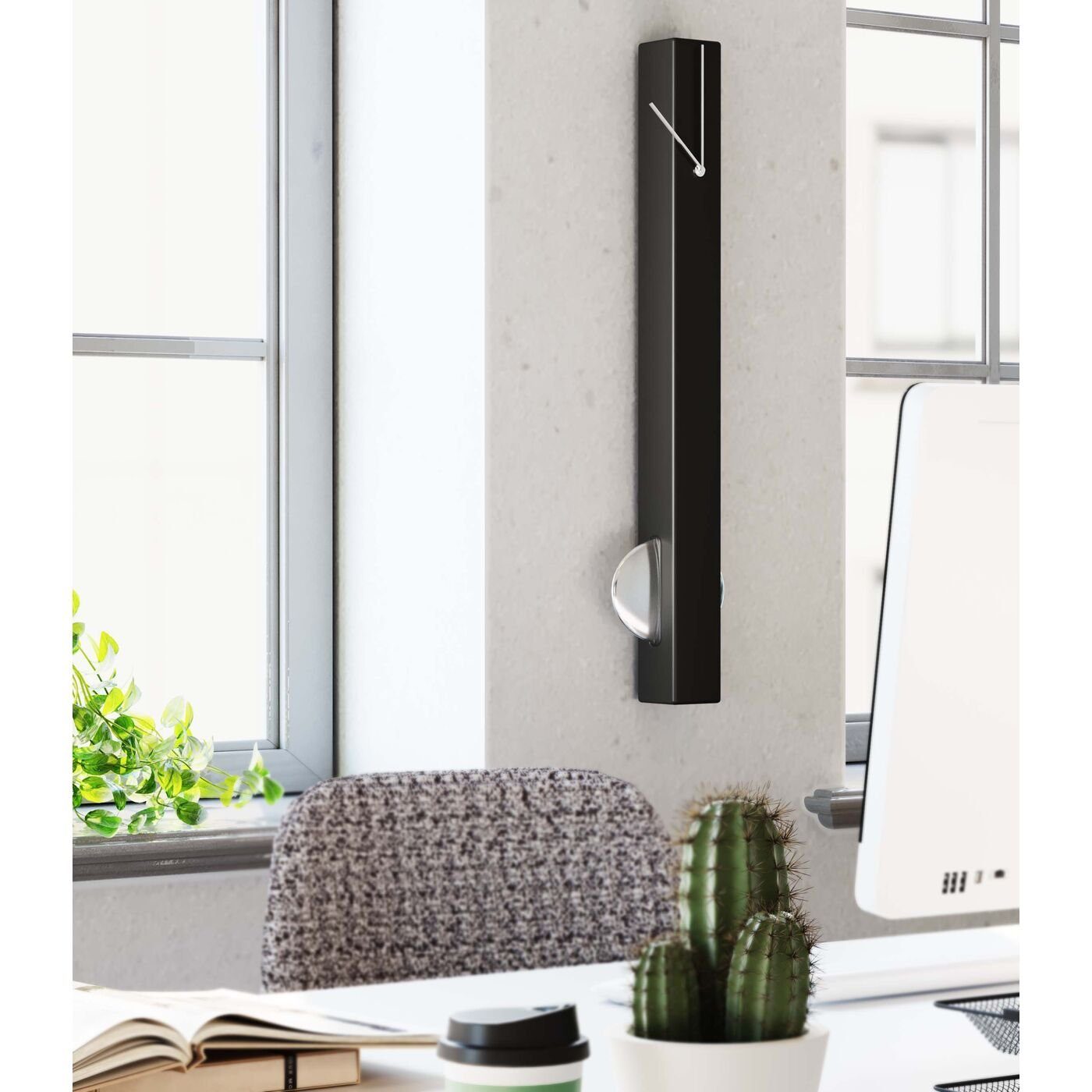 KARE Wanduhr Pendulum, Aluminium, schwarz günstig online kaufen