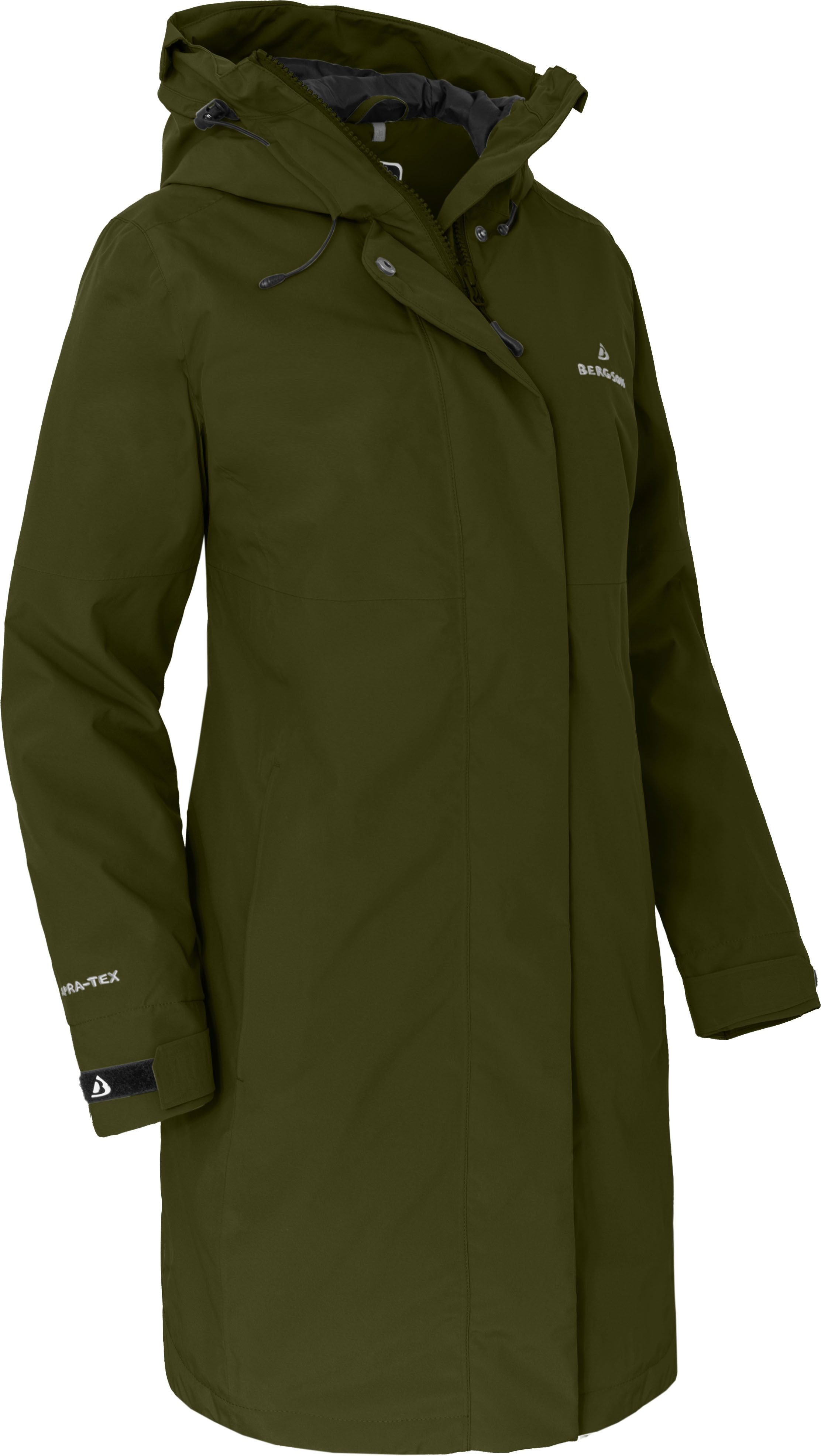 Bergson Winterjacke VERLA Thermo Damen Regenmantel, leicht wattiert, 20.000 mm Wassersäule, Normalgröß