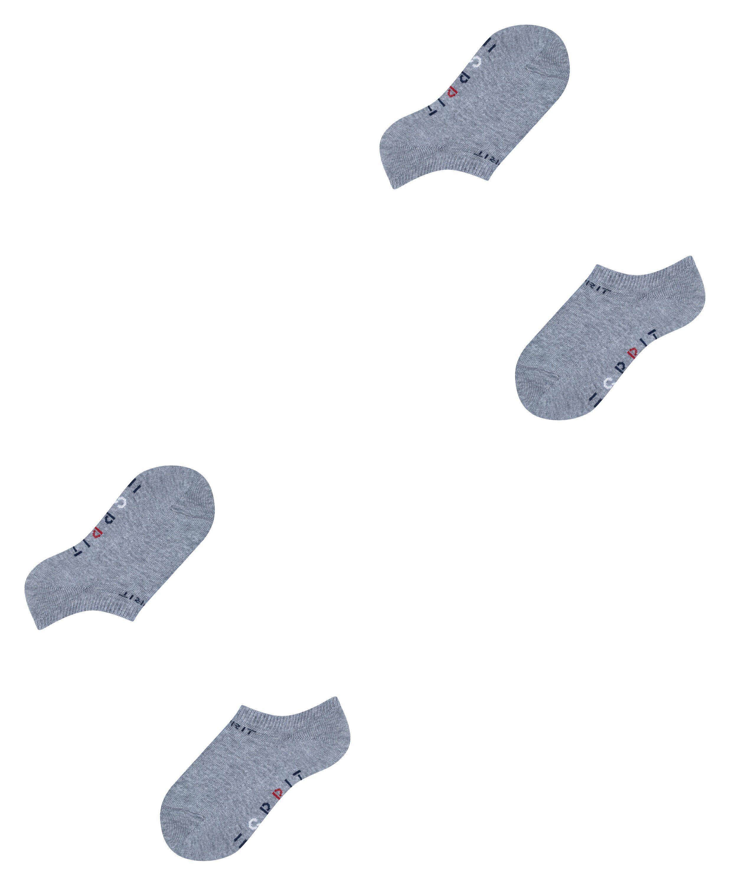 Esprit Sneakersocken Foot Logo weichem (3390) Baumwollmix (2-Paar) 2-Pack aus light greymel