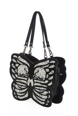 Banned Schultertasche Mariposa Luz, Schmetterling Totenkopf Tasche