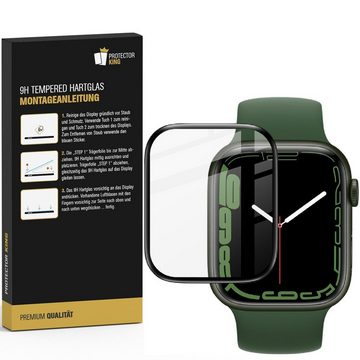 Protectorking Schutzfolie 2x Plexiglas für Apple Watch 7/ 8 41mm FULL CURVED Displayschutz Panze, (2-Stück), Rand