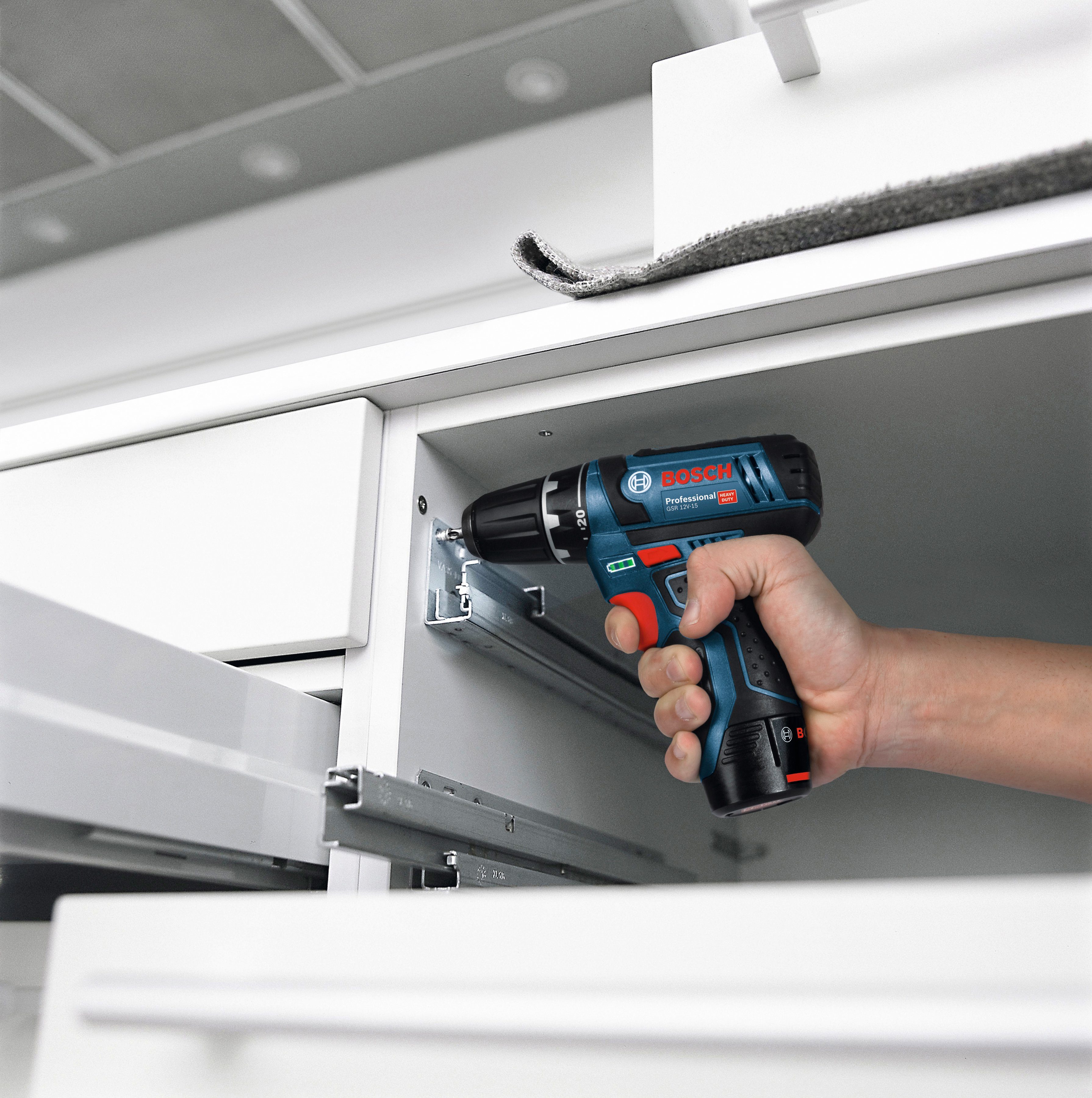 Bosch Professional Akku-Bohrschrauber GSR 12V-15-LI, max. 1300 U/min, ohne Akku, ohne Ladegerät – Bild 2 von 4
