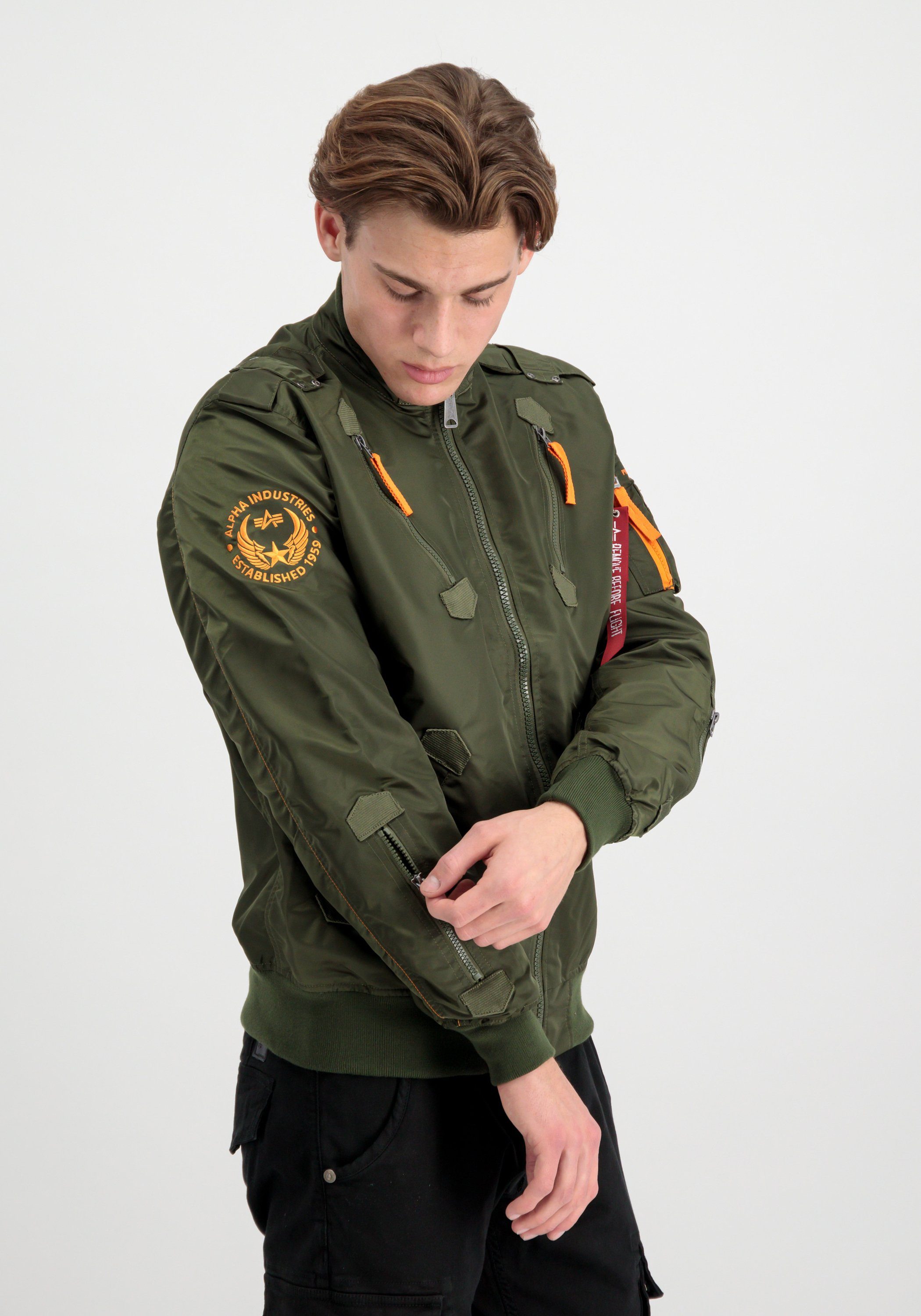 dark Alpha II Men Bomber Jackets & - Industries Industries Falcon Alpha Flight Bomberjacke green