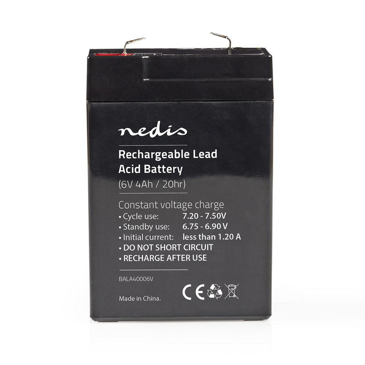 Nedis BALA40006V Bleiakkus (1 St), Wartungsfrei, zuverlässige Energie, ideal für flexible Anwendungen