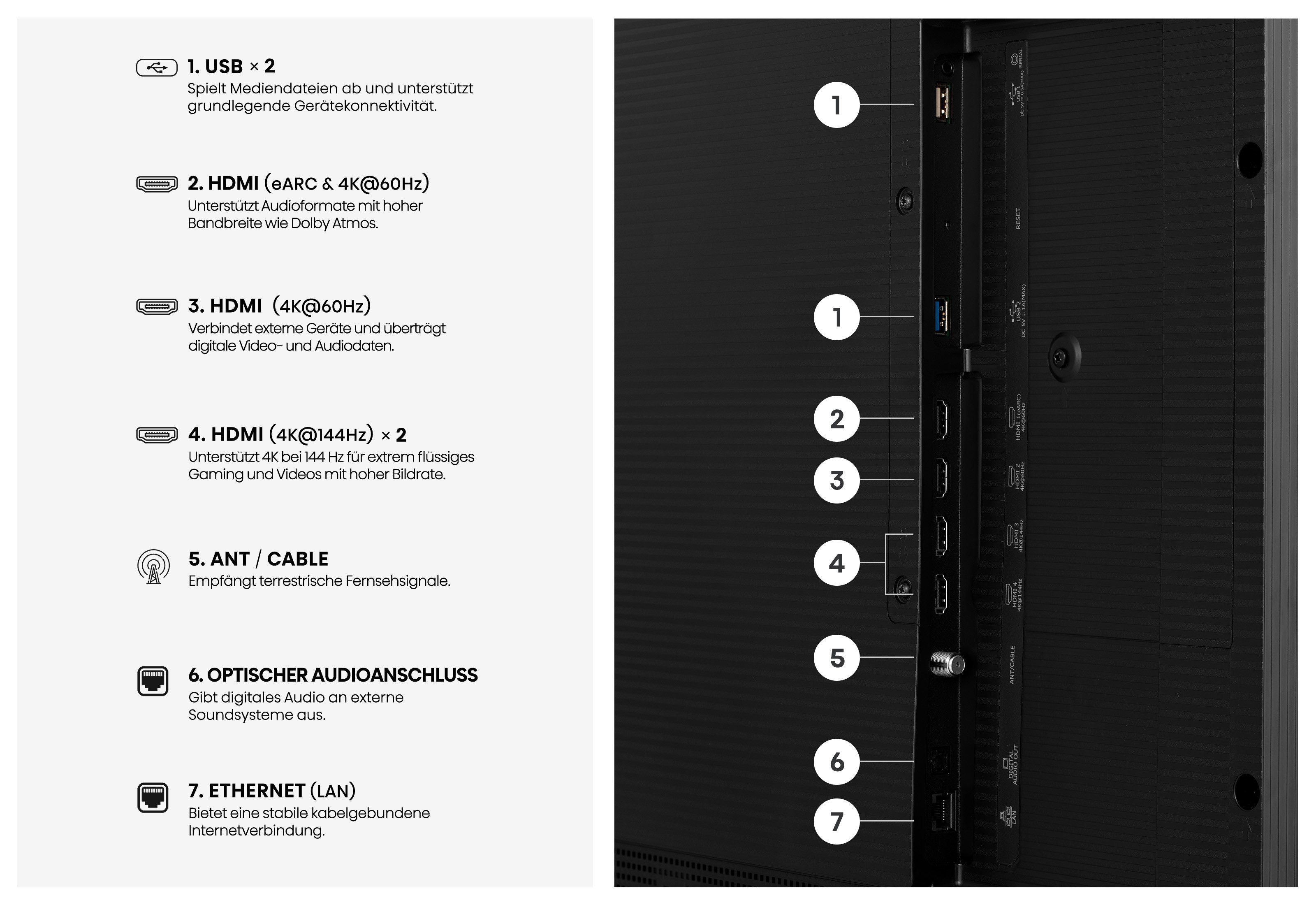 Hisense 55S7DS LED-Fernseher (139 cm/55 Zoll, 4K Ultra HD, Smart-TV)