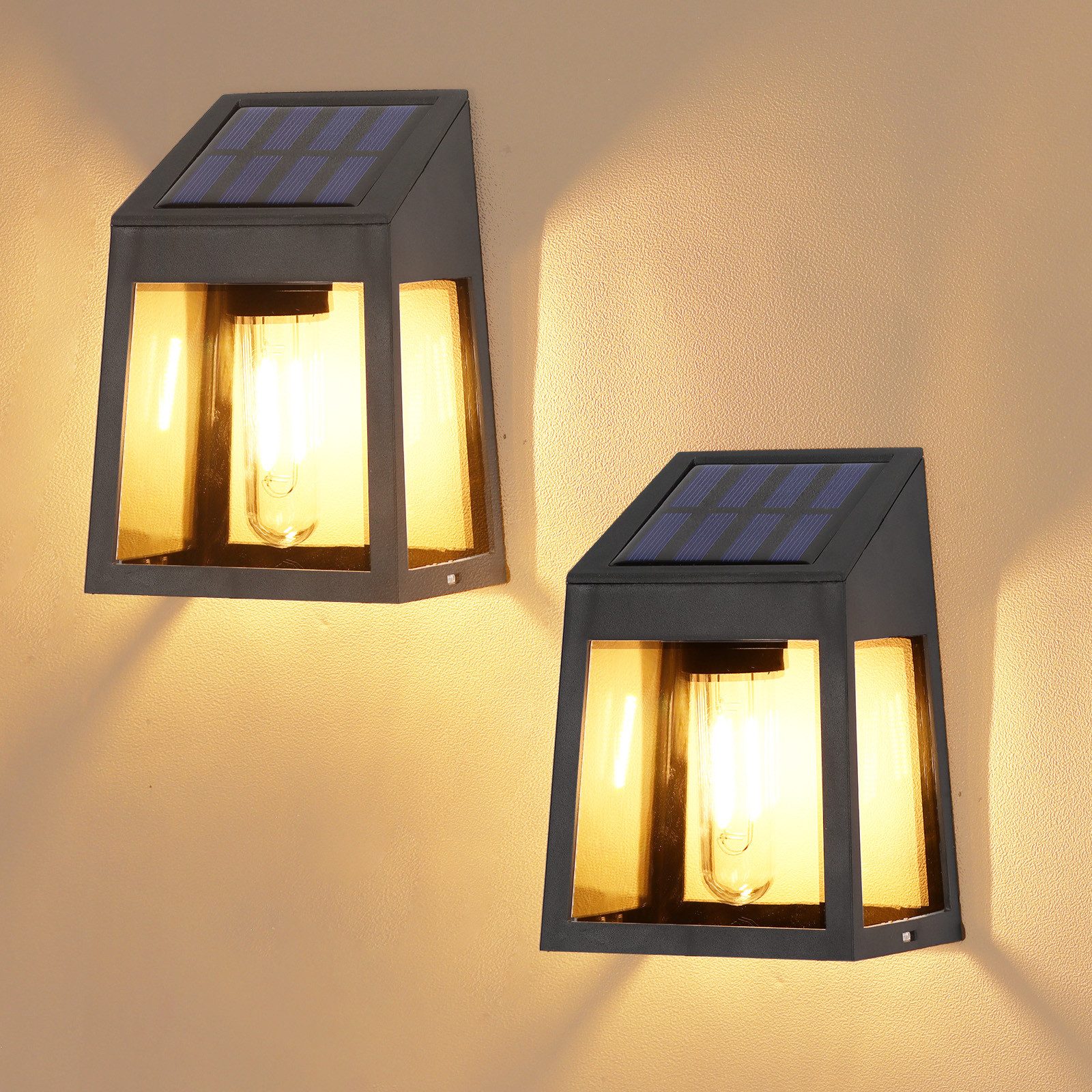 BlingBin LED Solarleuchte Solar Wandleuchte Aussen, günstig online kaufen