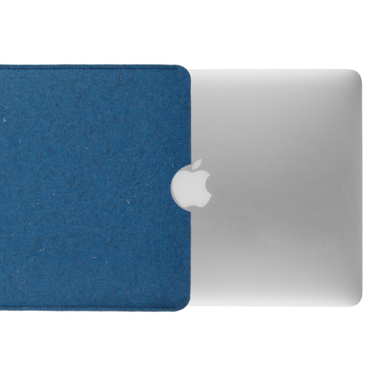 CoverKingz Laptoptasche Hülle für MacBook 13" 13" (M1,M2)/Air Blau Filz, Made Apple Handmade Germany Schurwolle, 100% in Pro (M1)