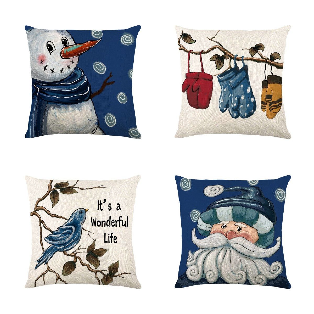 BYSURE Kissenbezug, (4 Stück), Weihnachten Kissenbezug günstig online kaufen