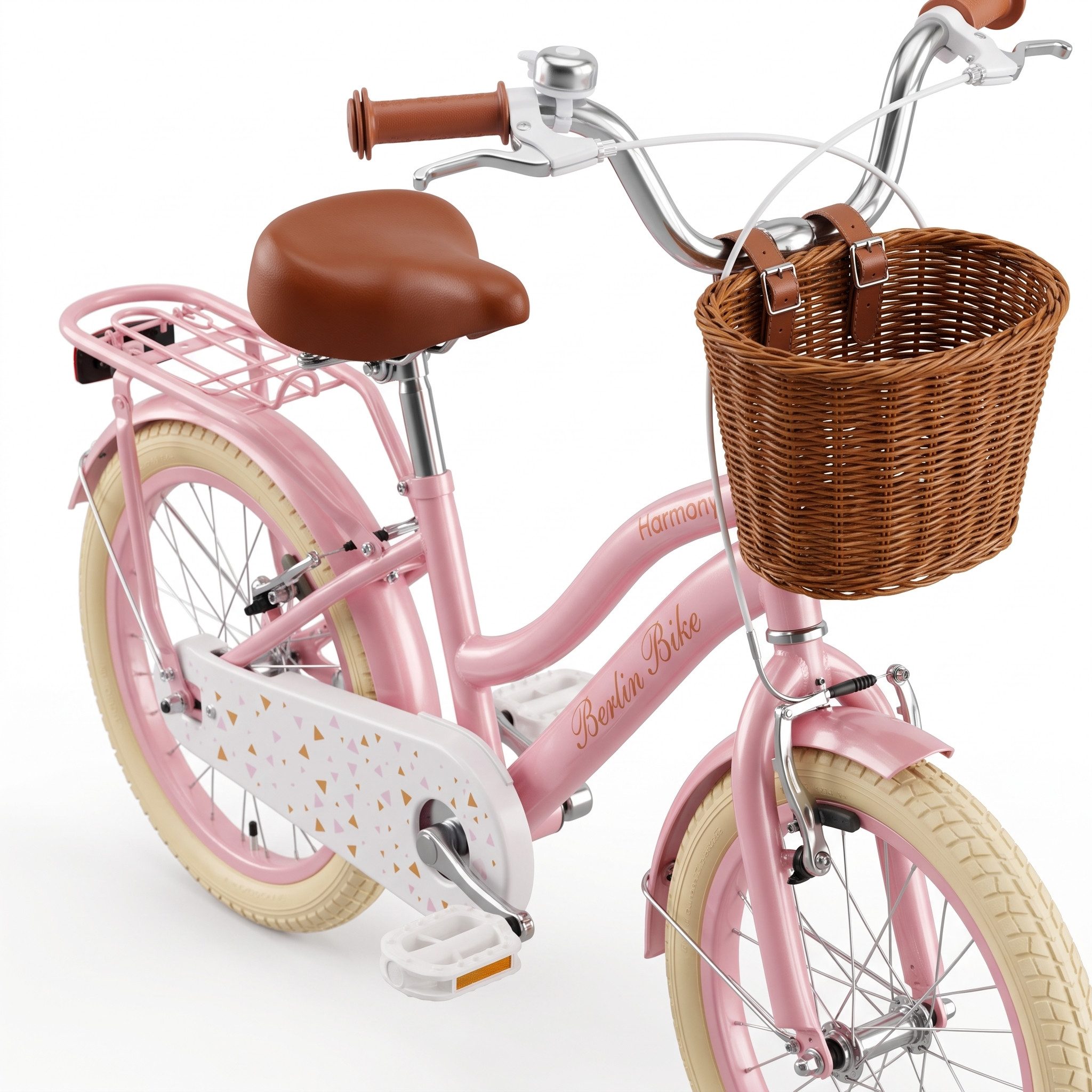 BERLIN BIKE Kinderfahrrad Harmony 16 Zoll für Jungen und Mädchen mit Stützräder, 1 Gang, 1 Gang, Spielerisch Balance und Motorik fördern