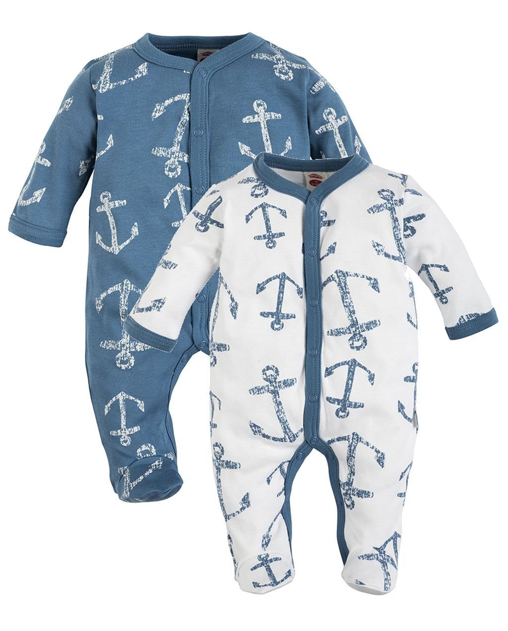 Makoma Strampler »Baby Schlafstrampler Strampler Pyjama Schlafanzug für  Jungen & Mädchen BlueSea« (Set, 2-tlg., 2er-Pack) 100% Baumwolle