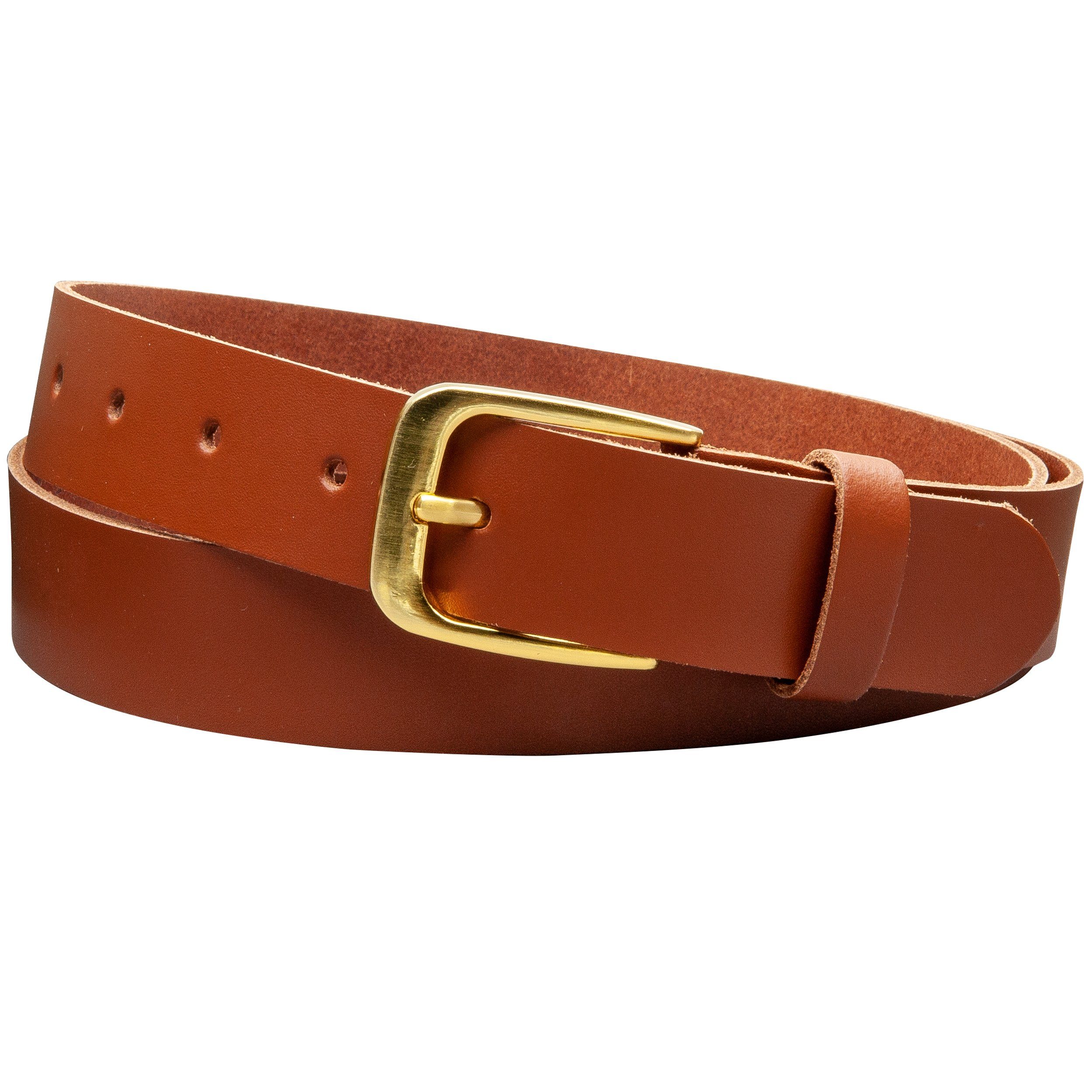 COLOGNEBELT Ledergürtel C16-SL Schlicht dennoch modern mit Dornschließe, MADE IN GERMANY mehr